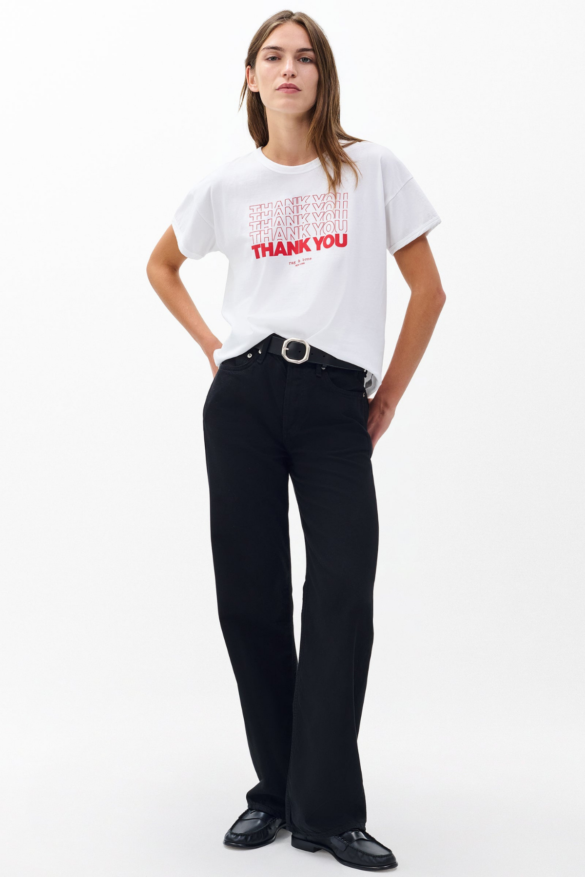Rag & Bone Thank You T-Shirt - White
