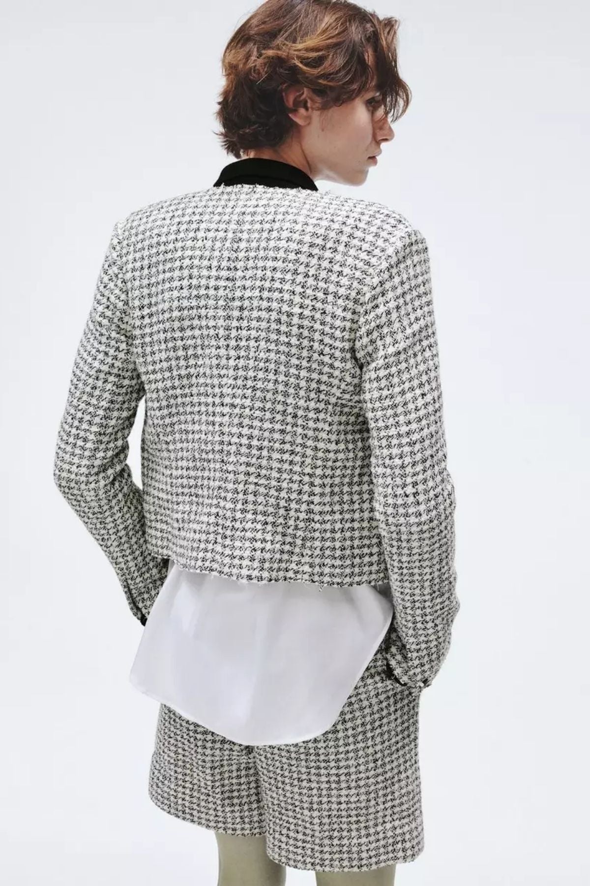 Rag & Bone Carmen Tweed Jacket - Black/ White
