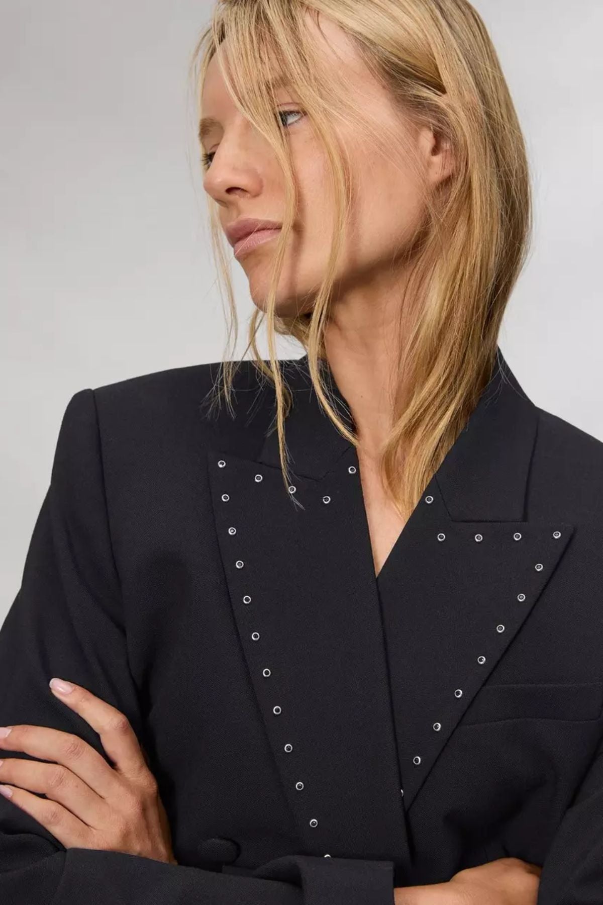 Rag & Bone Emile Stud Detail Blazer - Black