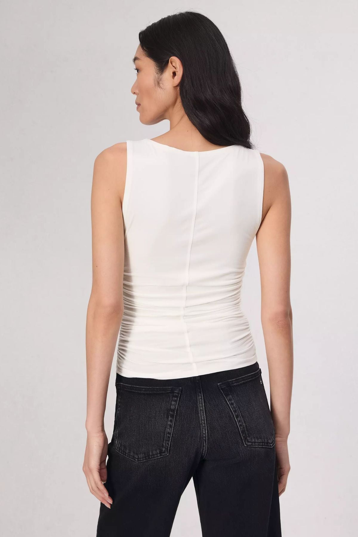 Rag & Bone Luca Shirred Tank - White