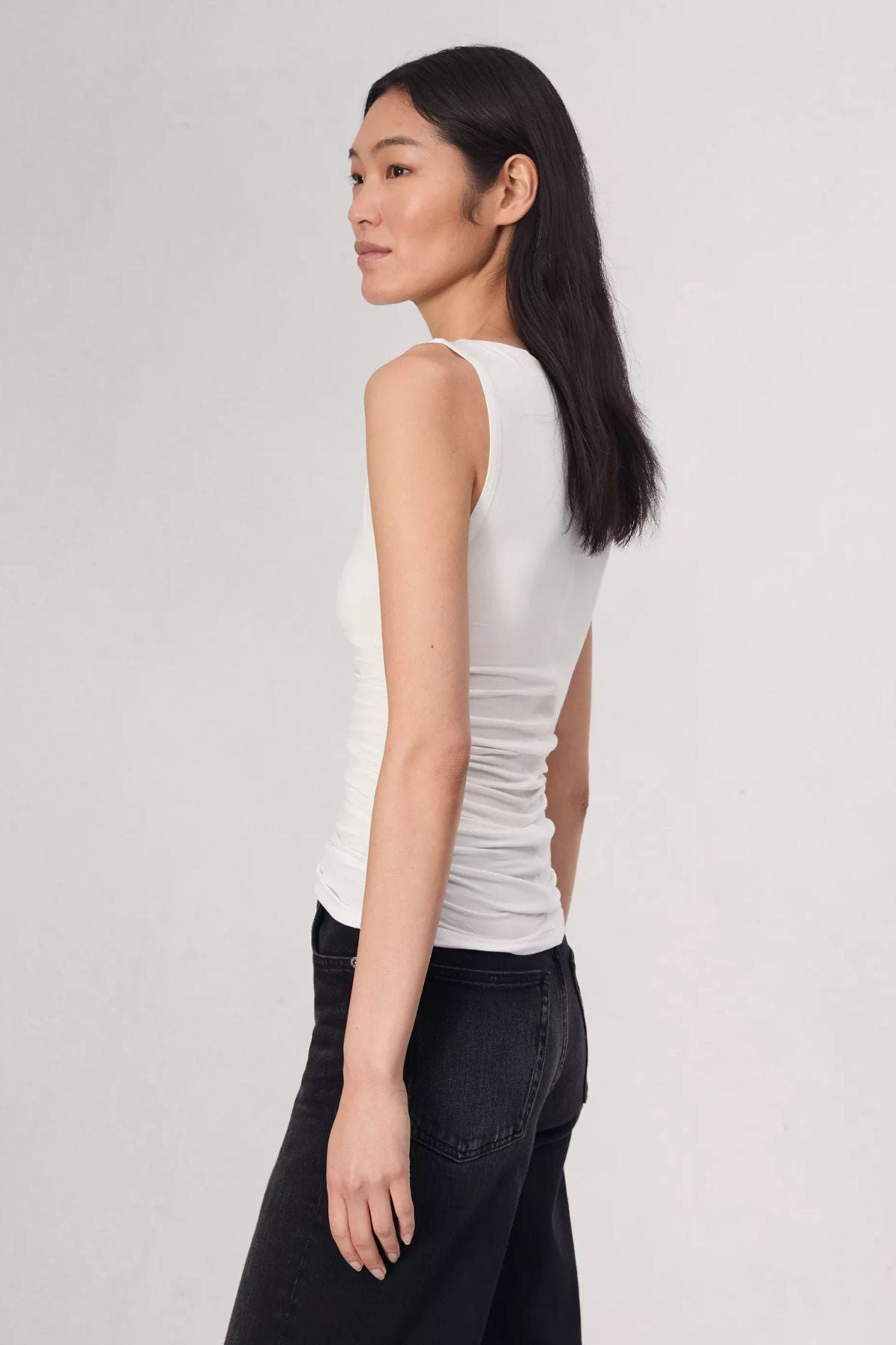 Rag & Bone Luca Shirred Tank - White