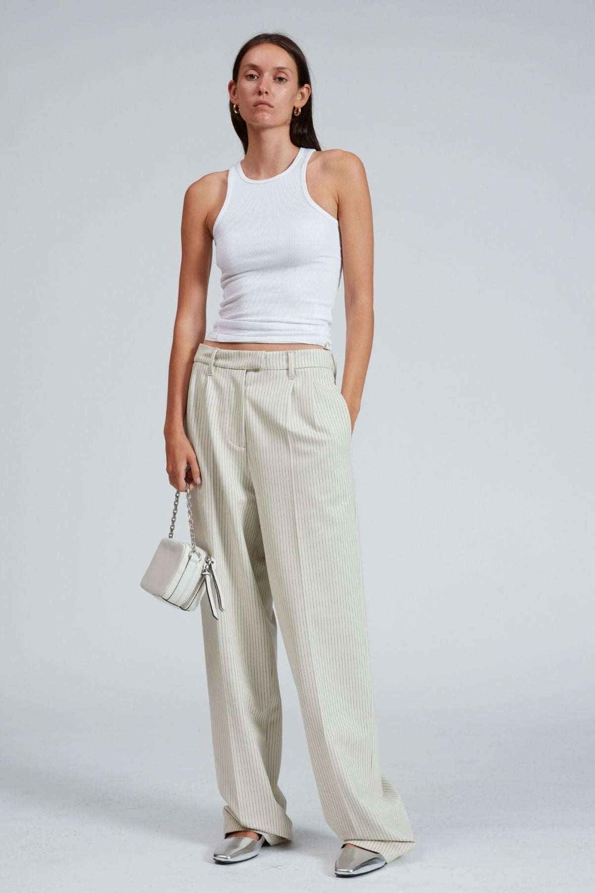 Rag & Bone Marianne Ponte Pant - Ivory Stripe