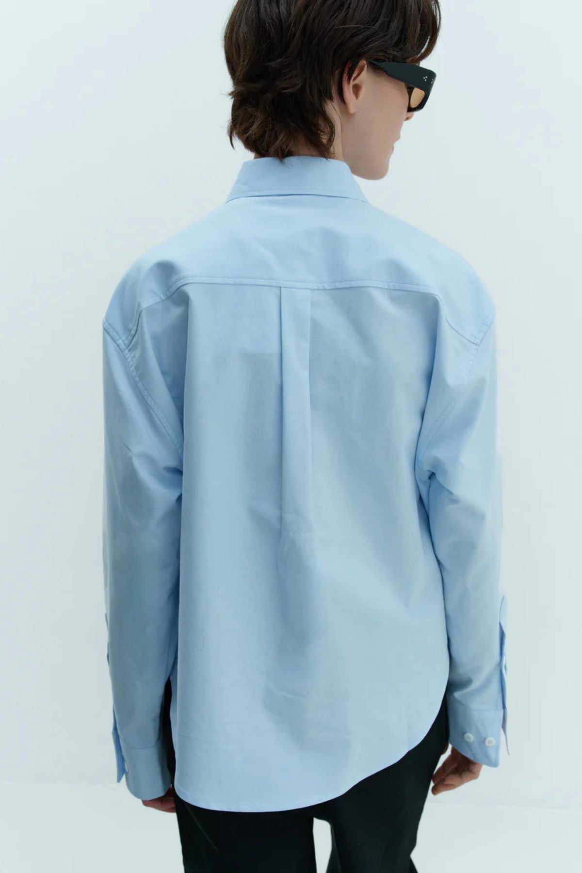 RIKA Lou Lou Shirt Italian Cotton Poplin - Cool Blue