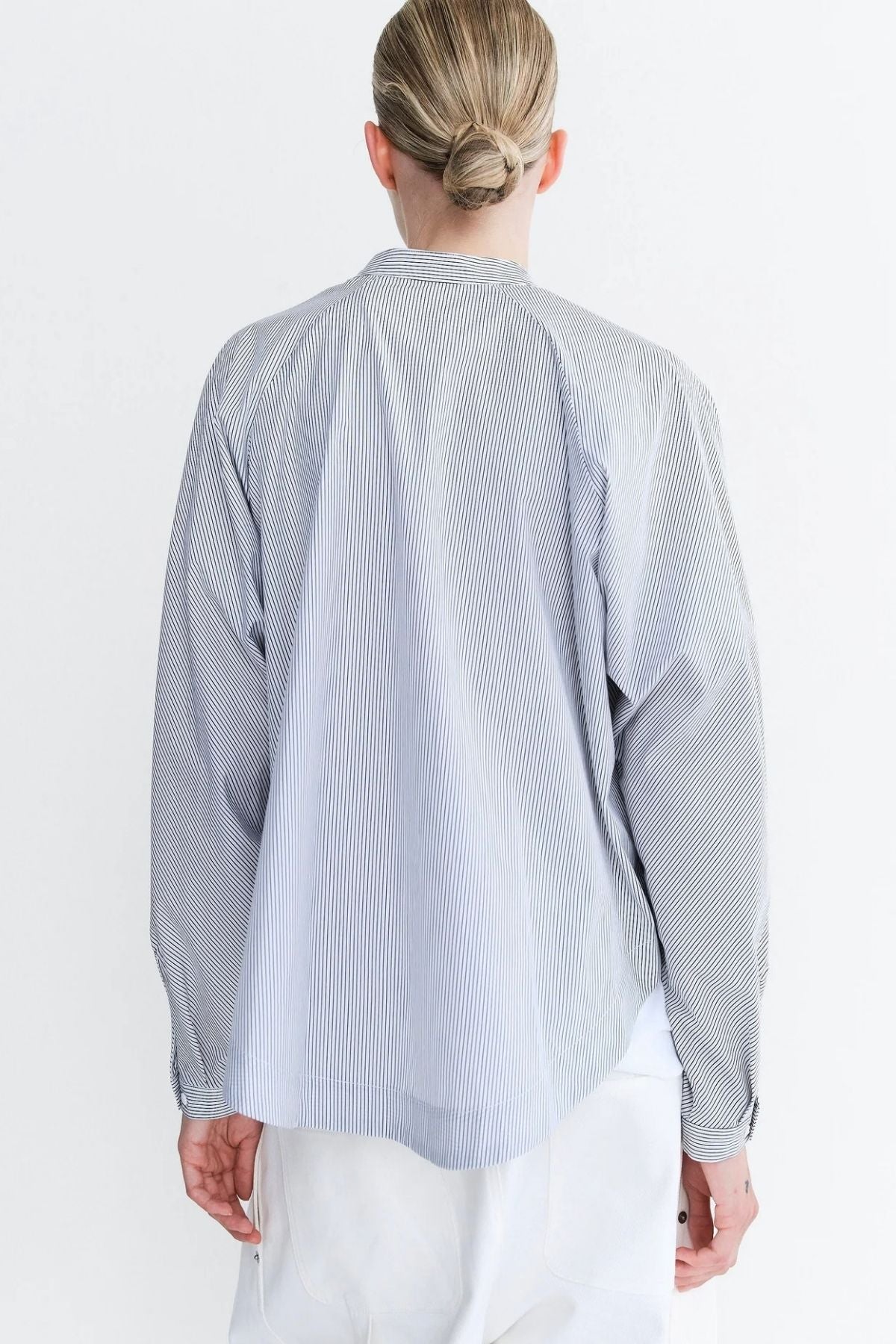 Rika Studios Carolina Shirt - White/ Blue Stripe