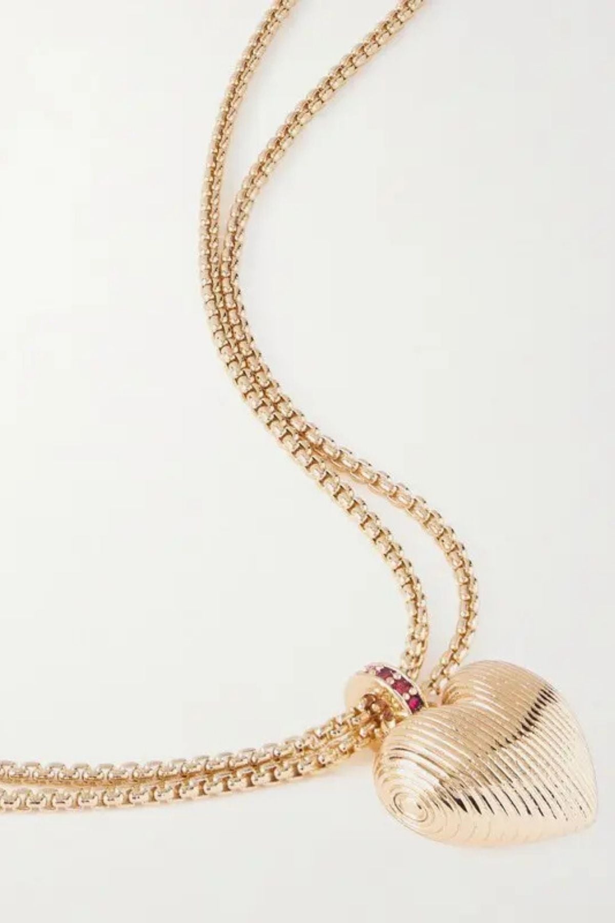 Roxanne Assoulin Mini Florentine Heart Pendant Necklace - Gold