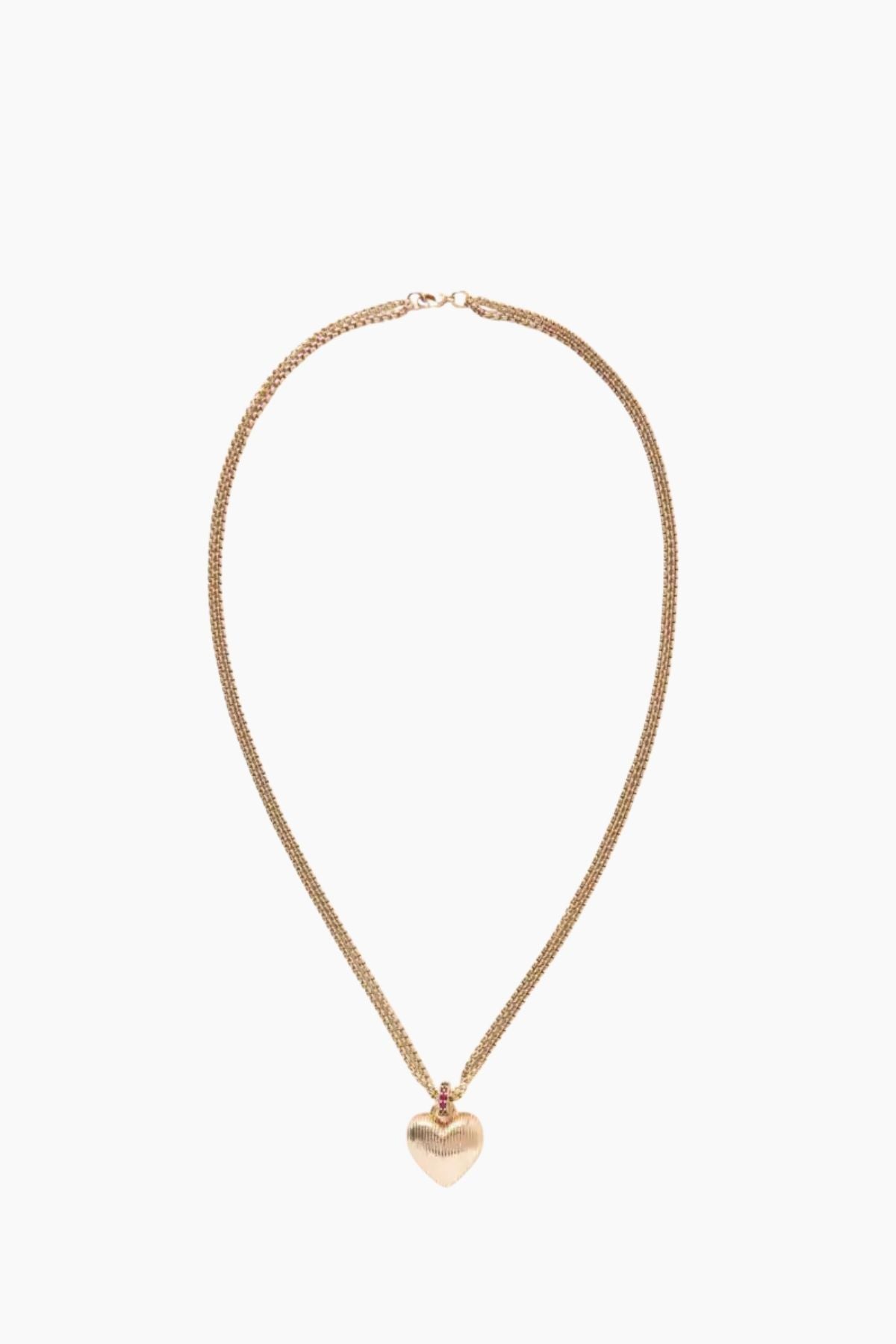 Roxanne Assoulin Mini Florentine Heart Pendant Necklace - Gold