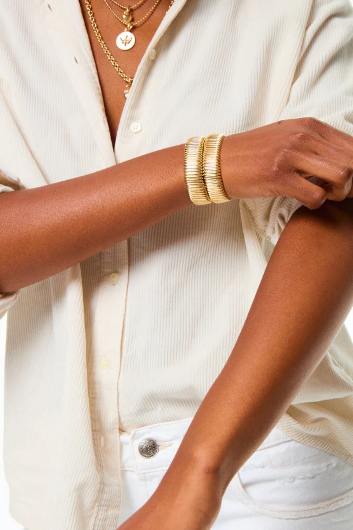 Roxanne Assoulin Rolling Bracelet Duo - Gold