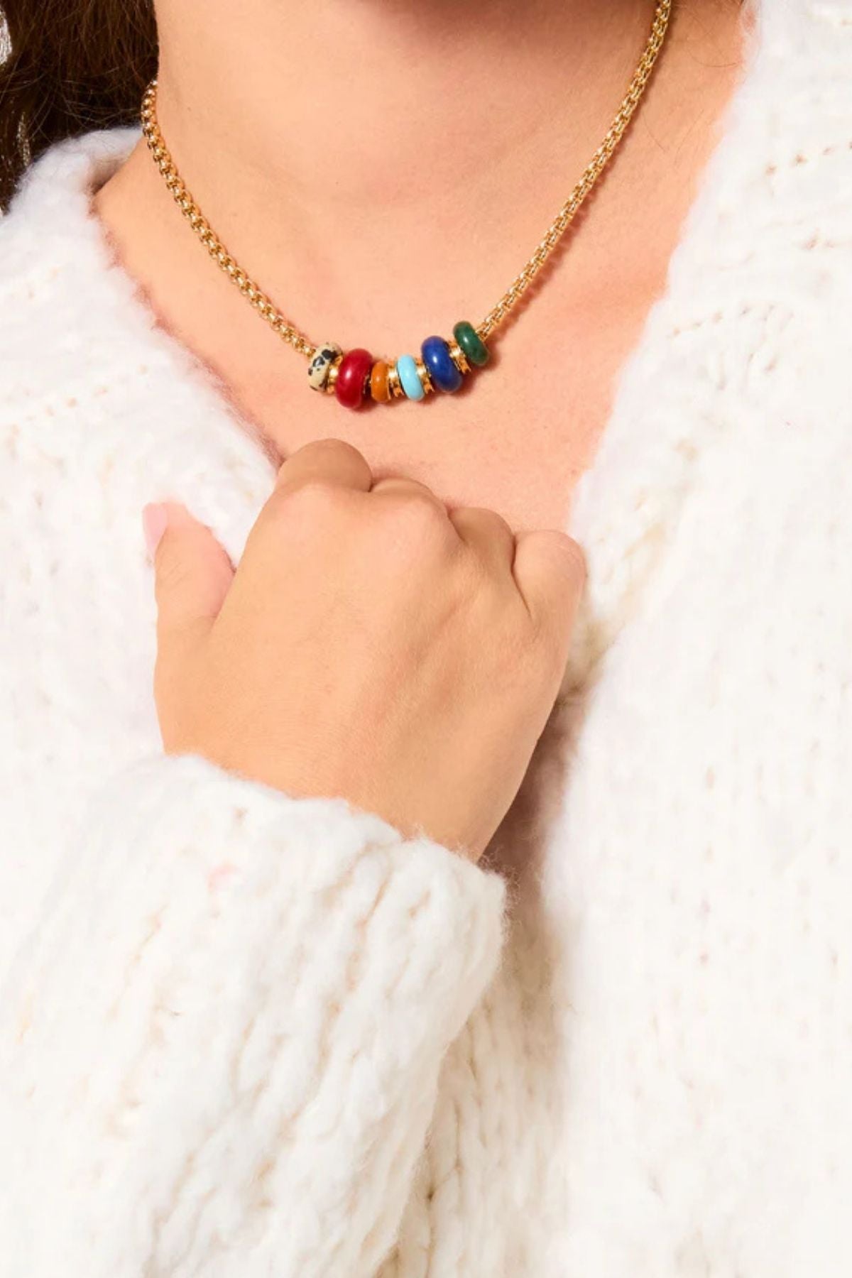 Roxanne Assoulin The Stone Slider Necklace - Gold Multi