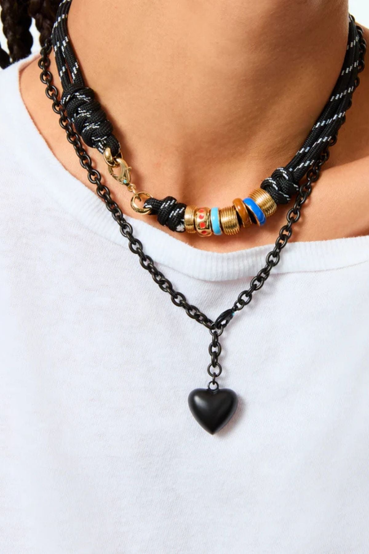 Roxanne Assoulin The Super Size Happy Cord Necklace - Black