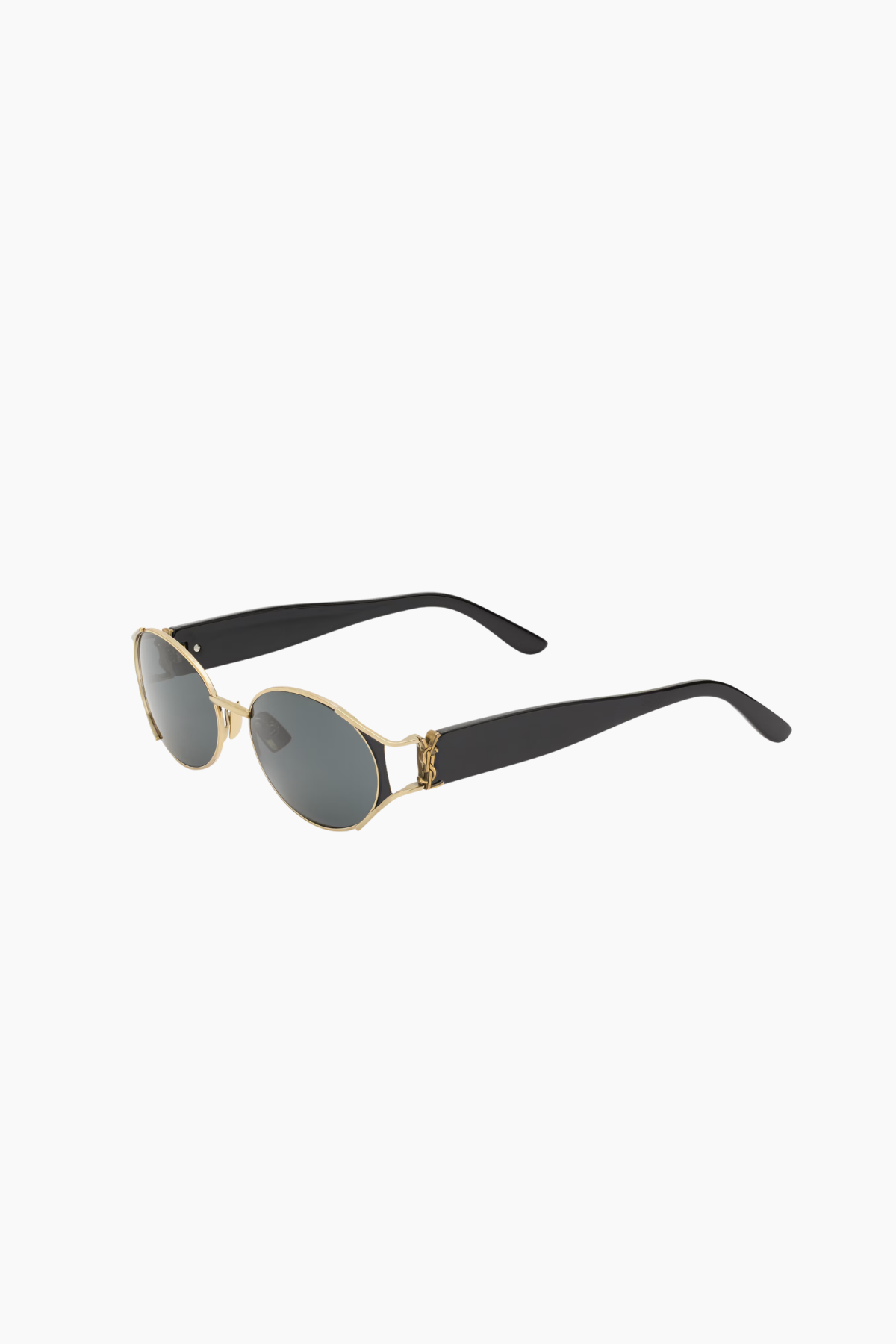 Saint Laurent Oval Sunglasses - Black/ Gold