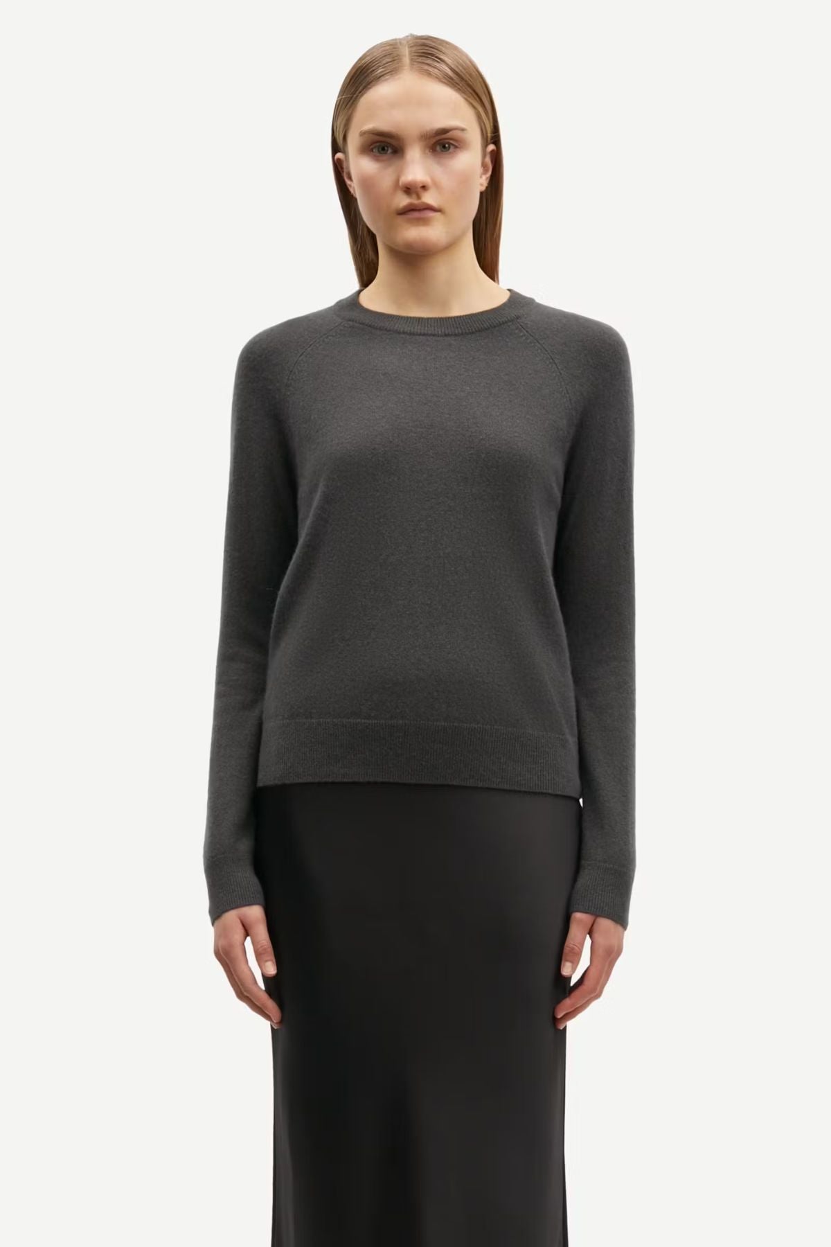 Samsøe Samsøe Boston O-Neck Jumper - Black Oyster
