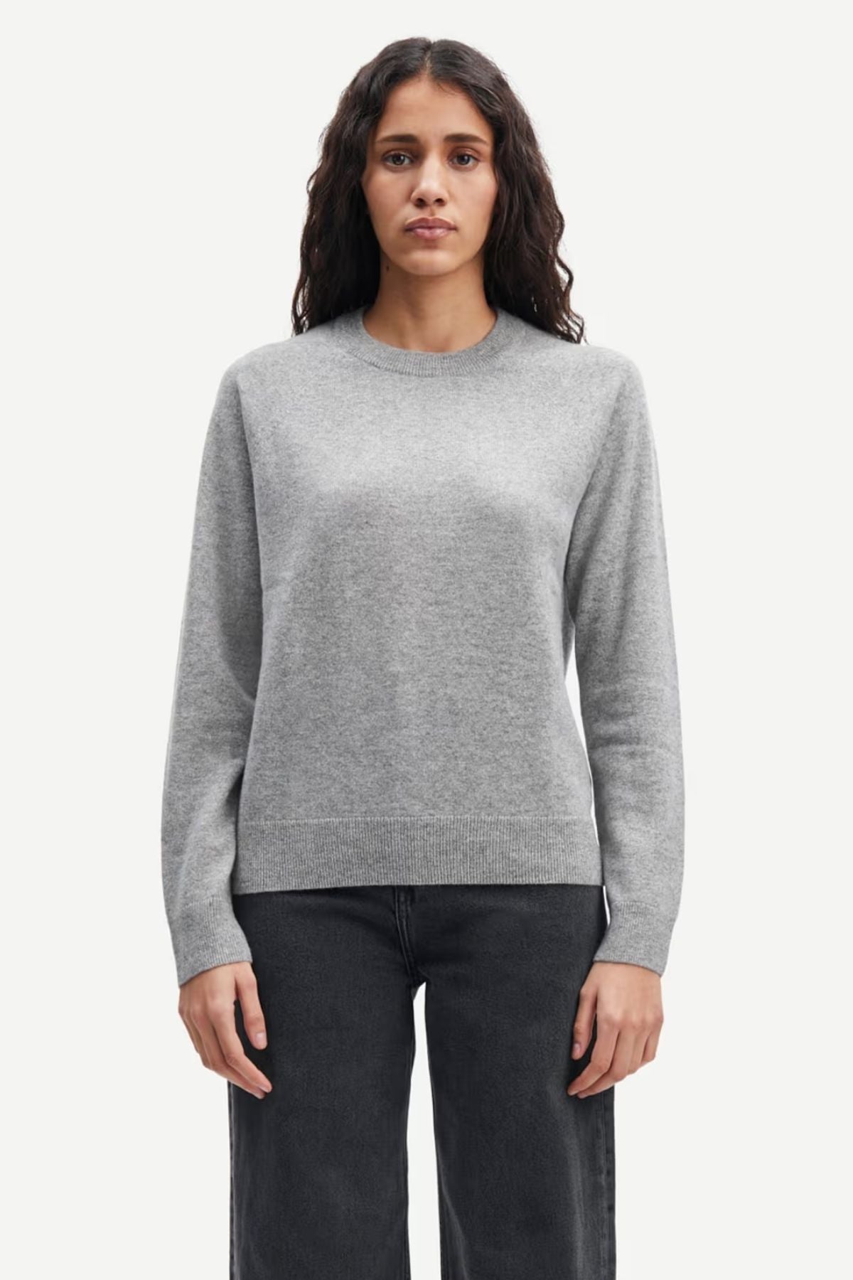 Samsøe Samsøe Boston O-Neck Jumper - Grey Melange
