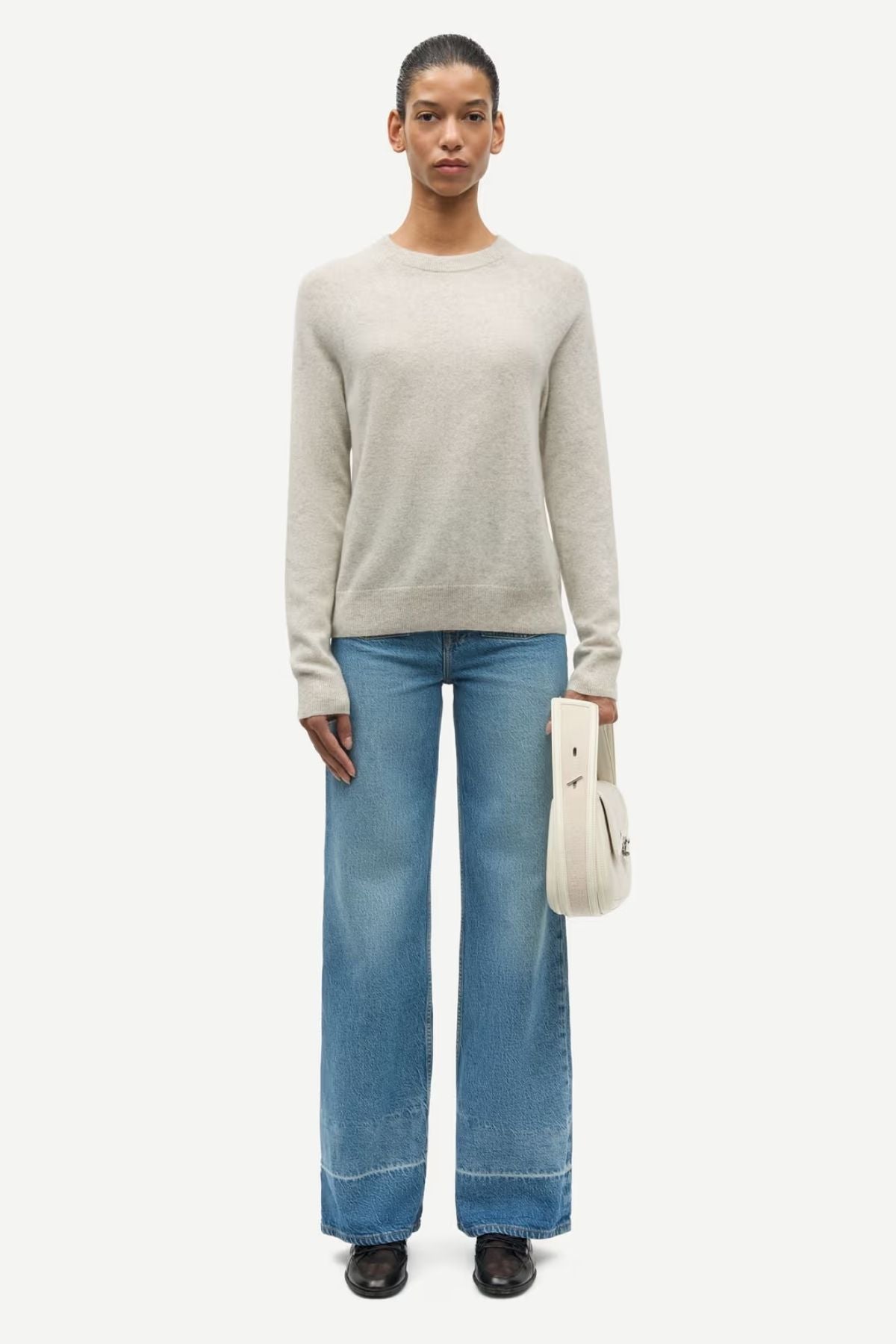 Samsøe Samsøe Boston O-Neck Jumper - Overcast Melange