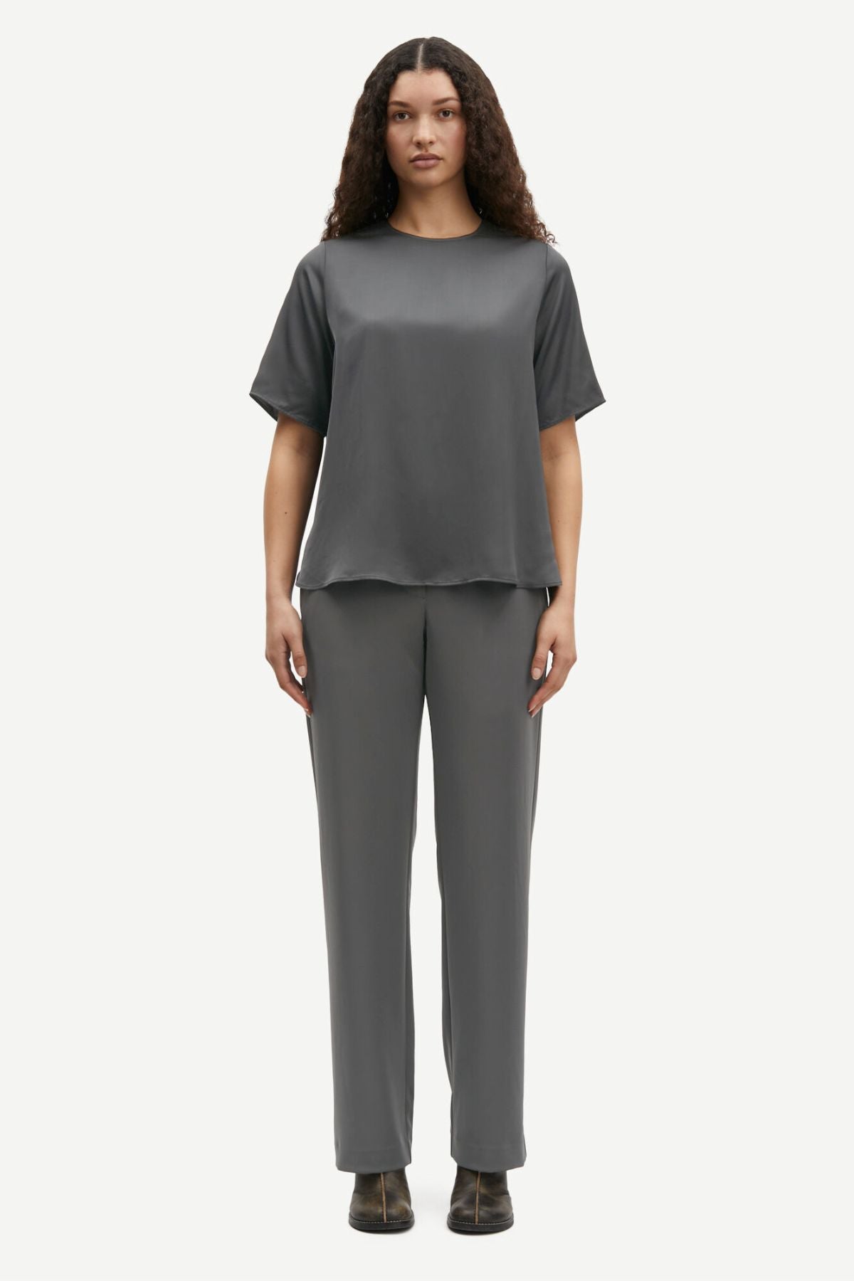 Samsøe Samsøe Hoys Pant - Black Oyster