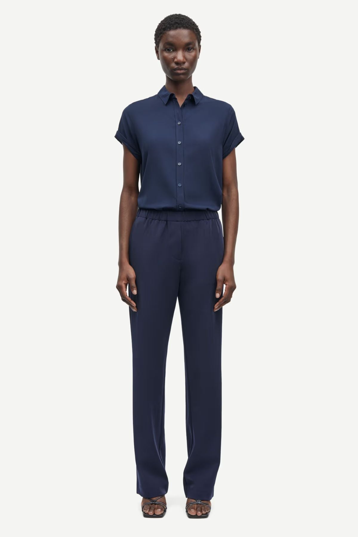 Samsøe Samsøe Hoys Straight Pant - Night Sky