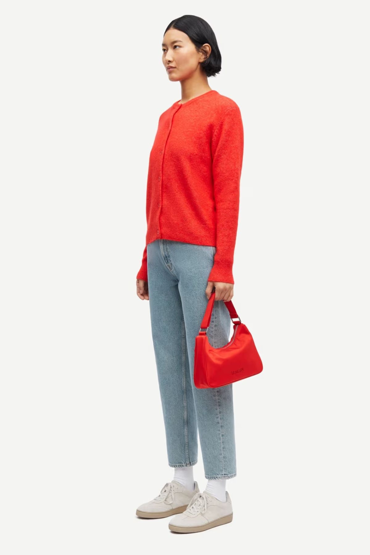 Samsøe Samsøe Nor Short Cardigan - Flame Scarlett