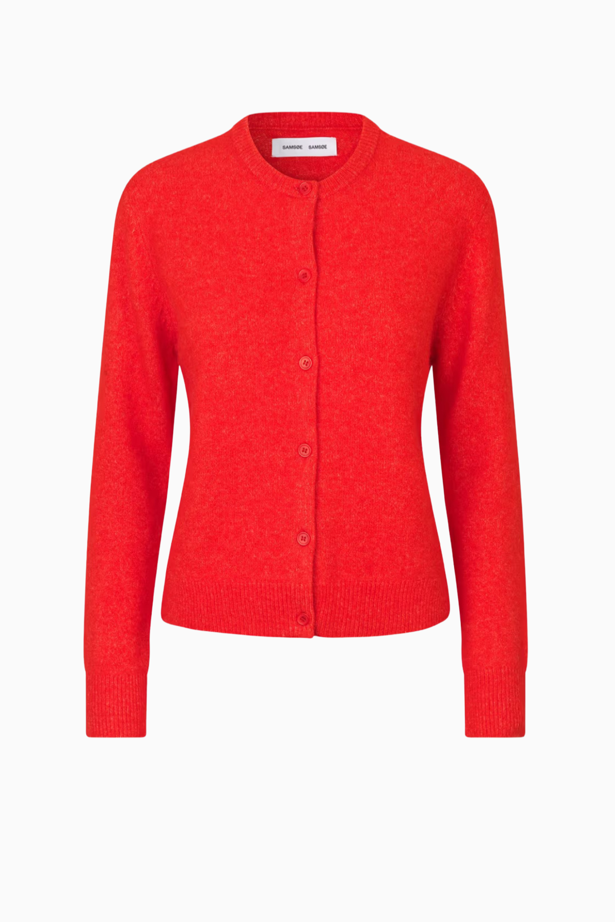 Samsøe Samsøe Nor Short Cardigan - Flame Scarlett