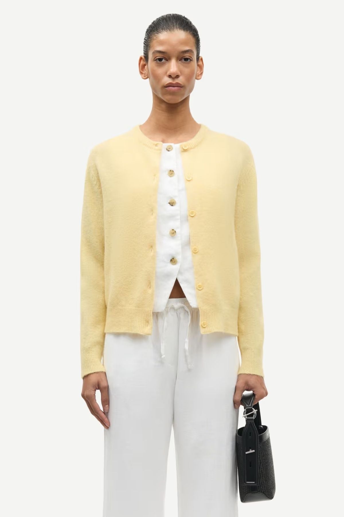 Samsøe Samsøe Nor Short Cardigan - Straw