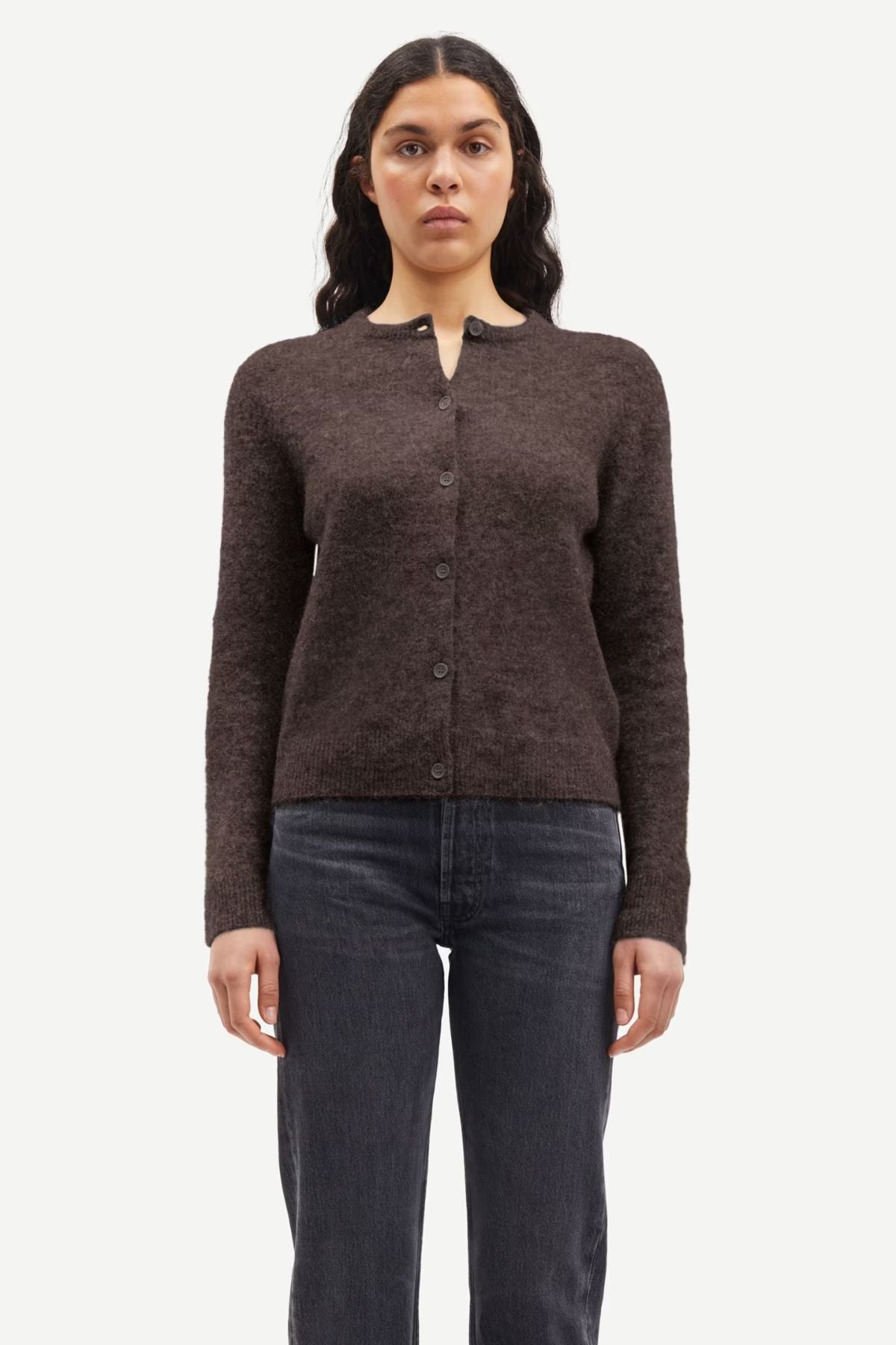 Samsøe Samsøe Nor Short Cardigan - Chocolate Torte