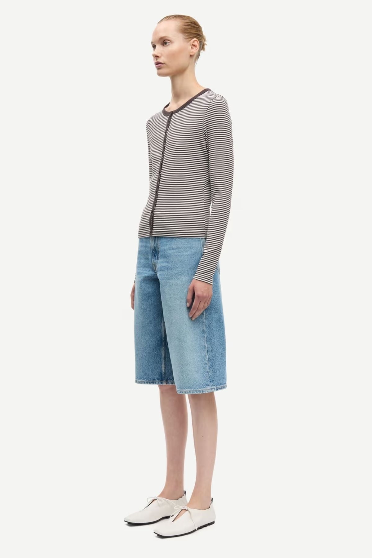 Samsøe Samsøe Saalexo LS Cardigan - Mulch Striped