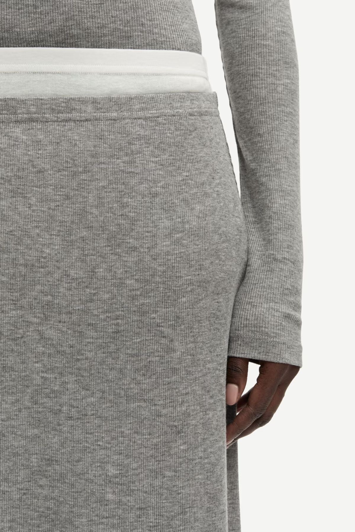 Samsøe Samsøe Sadou Skirt- Mid Grey Mel