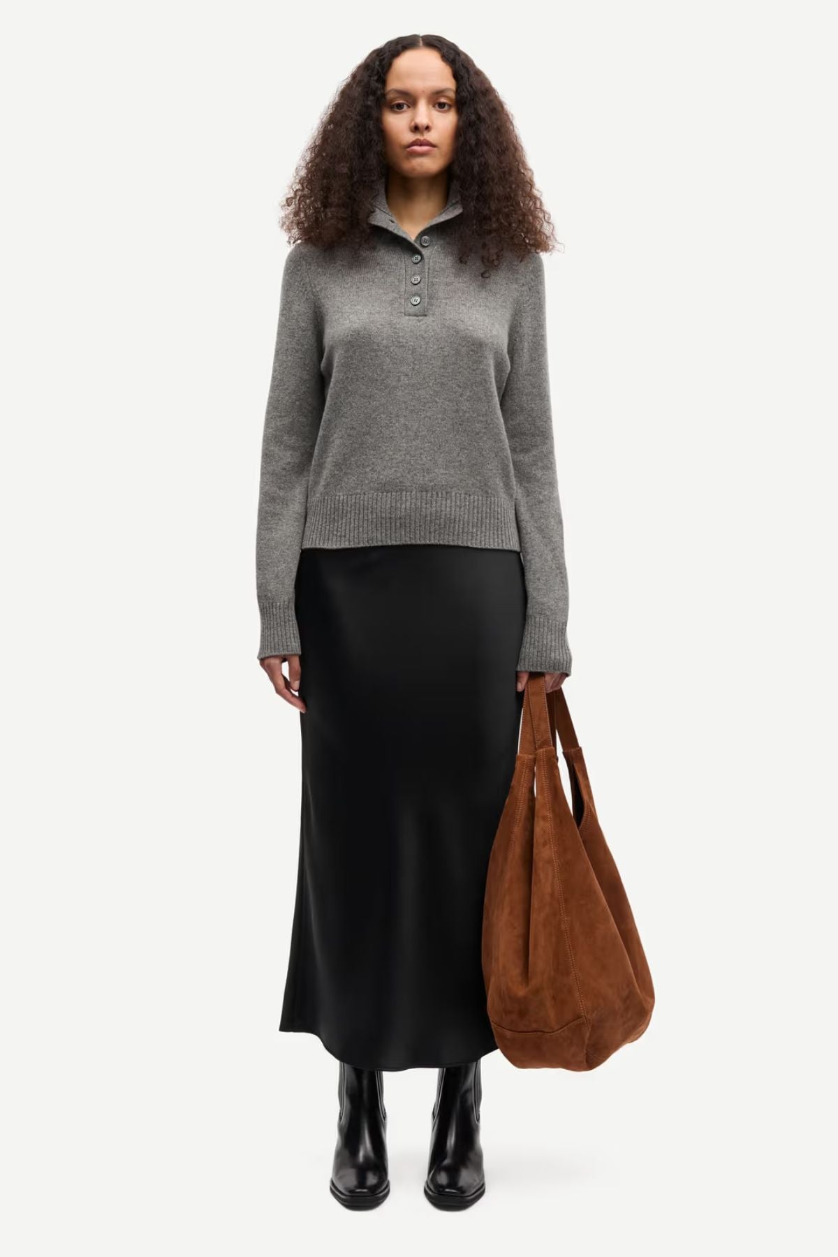 Samsøe Samsøe Saelif Turtleneck 15010 - Dark Melange Grey