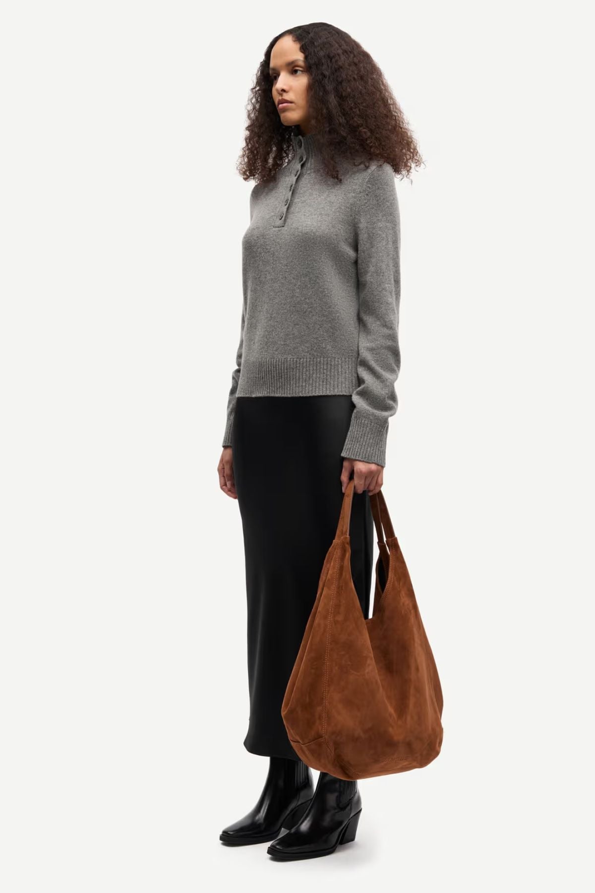 Samsøe Samsøe Saelif Turtleneck 15010 - Dark Melange Grey