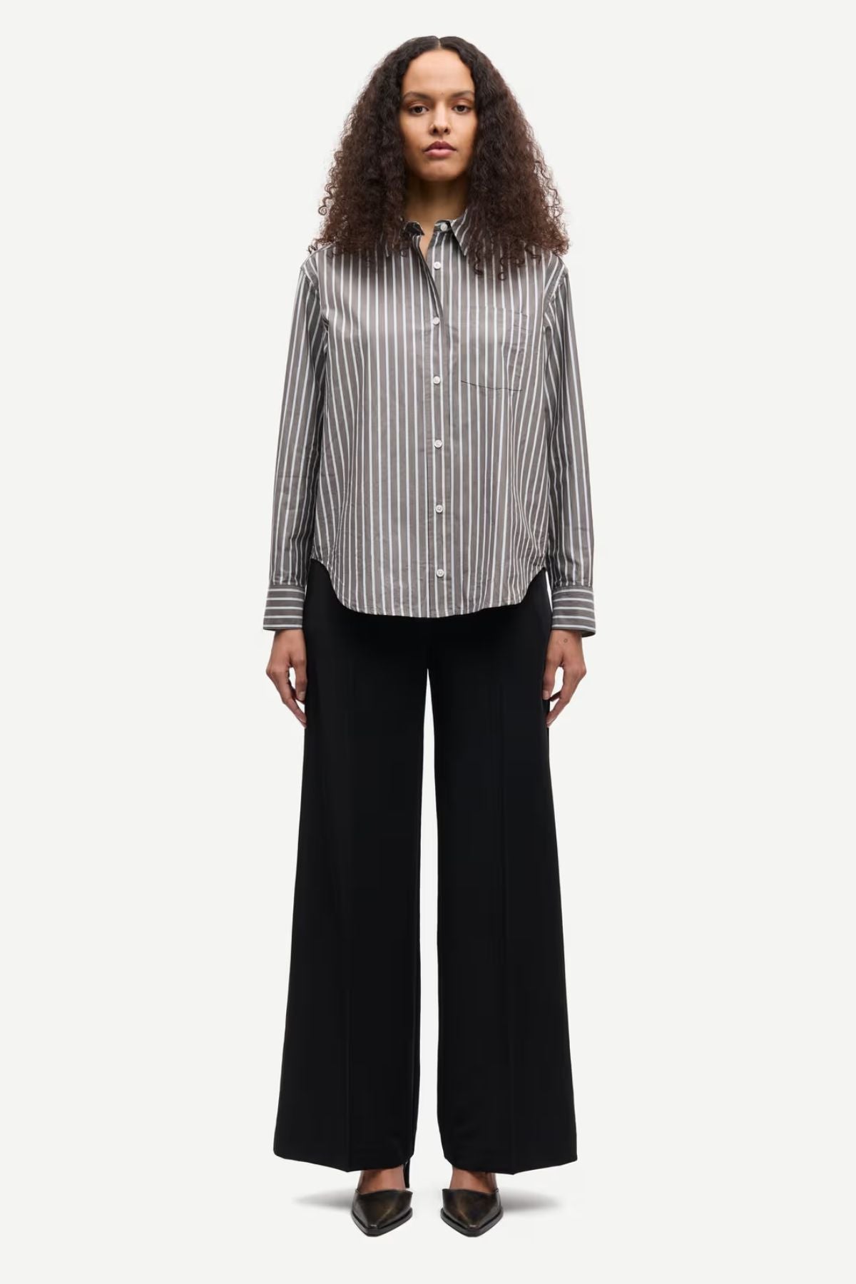 Samsøe Samsøe Salova Pocket Shirt - Brown Stripe