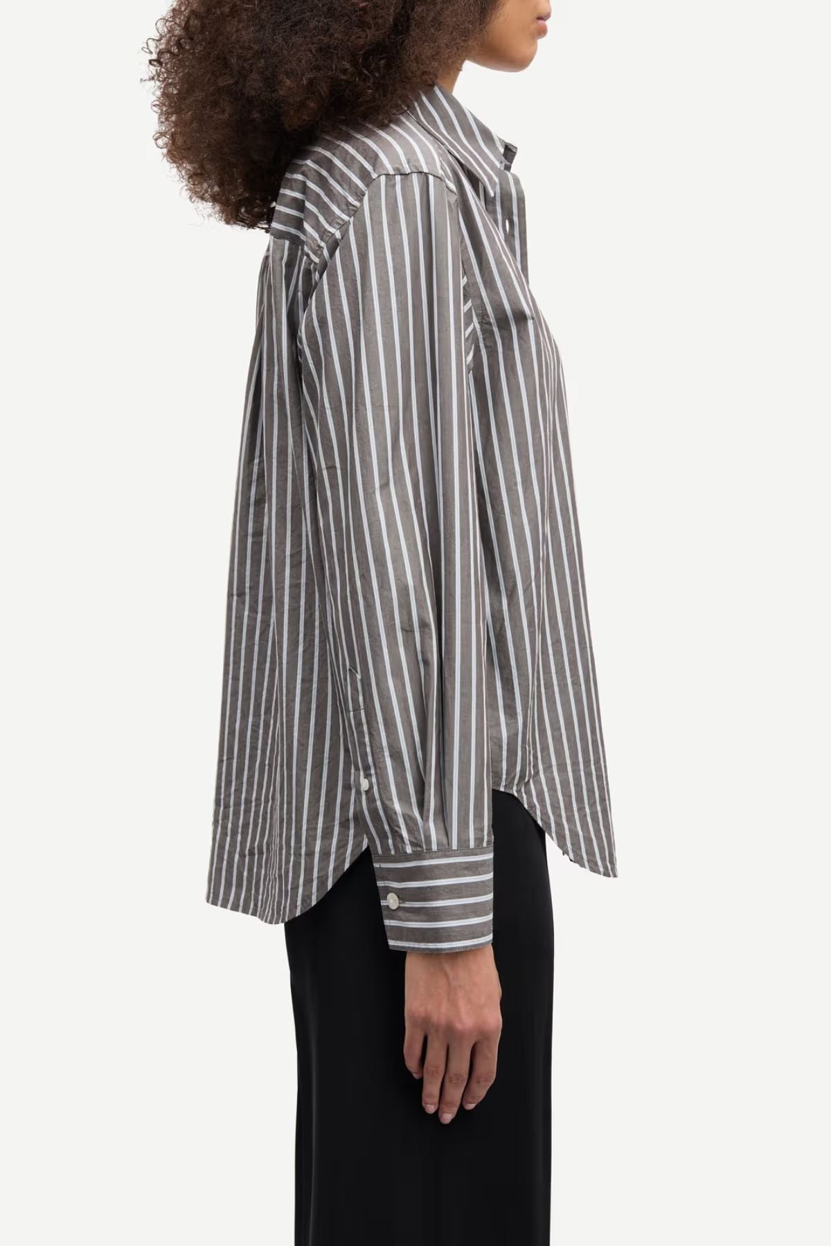 Samsøe Samsøe Salova Pocket Shirt - Brown Stripe