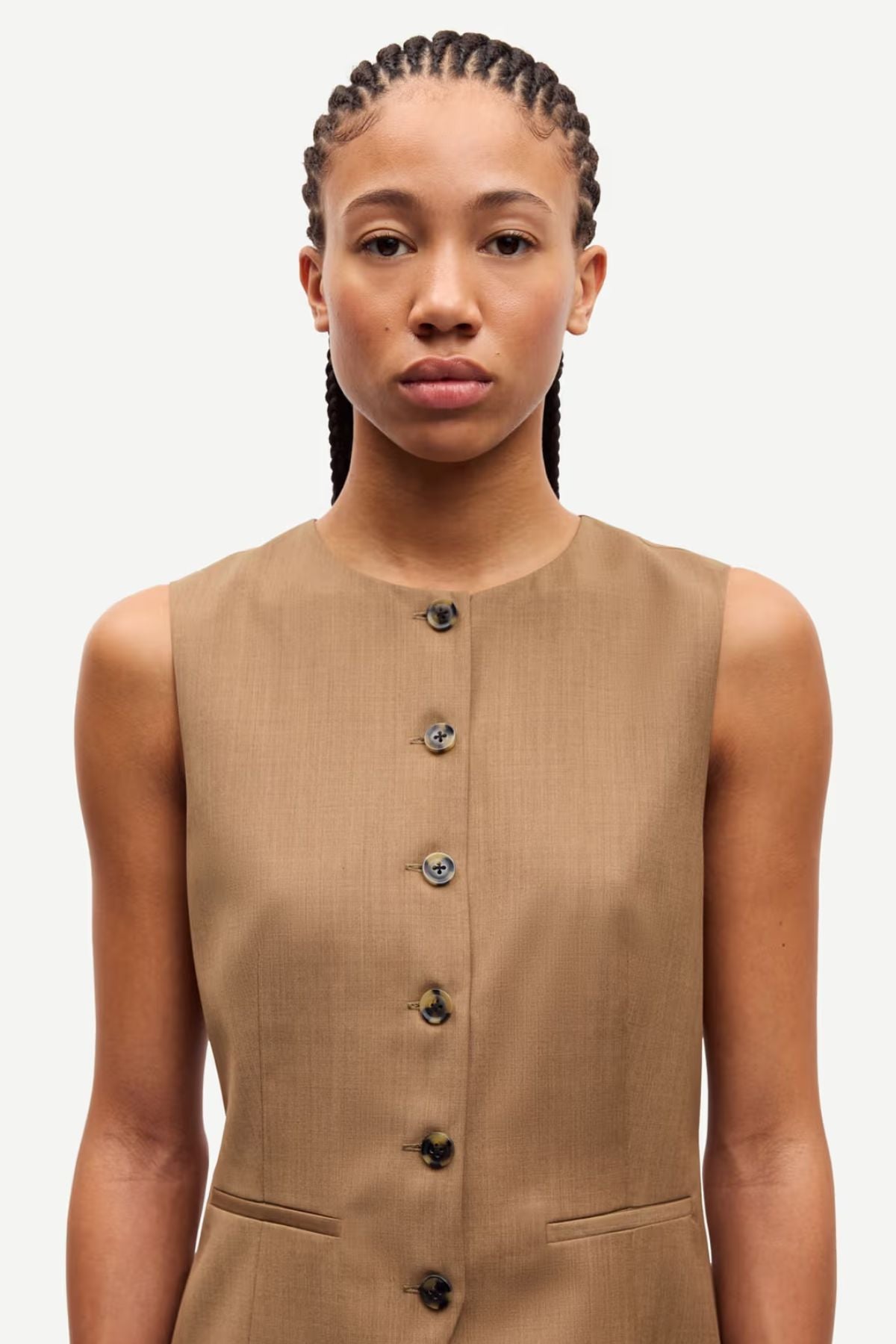 Samsøe Samsøe Saruma Vest 15449 - Otter Melange