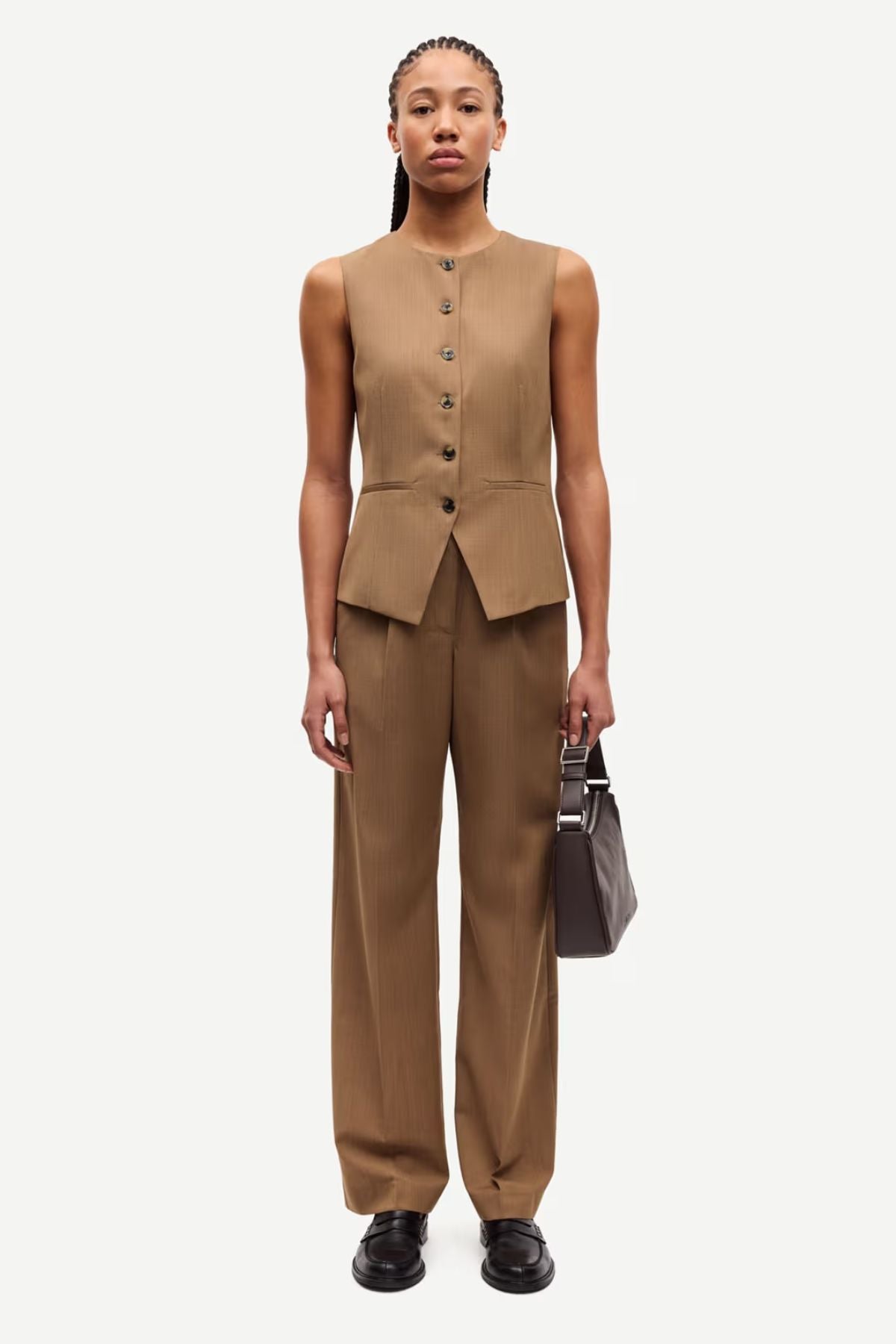 Samsøe Samsøe Saruma Vest 15449 - Otter Melange