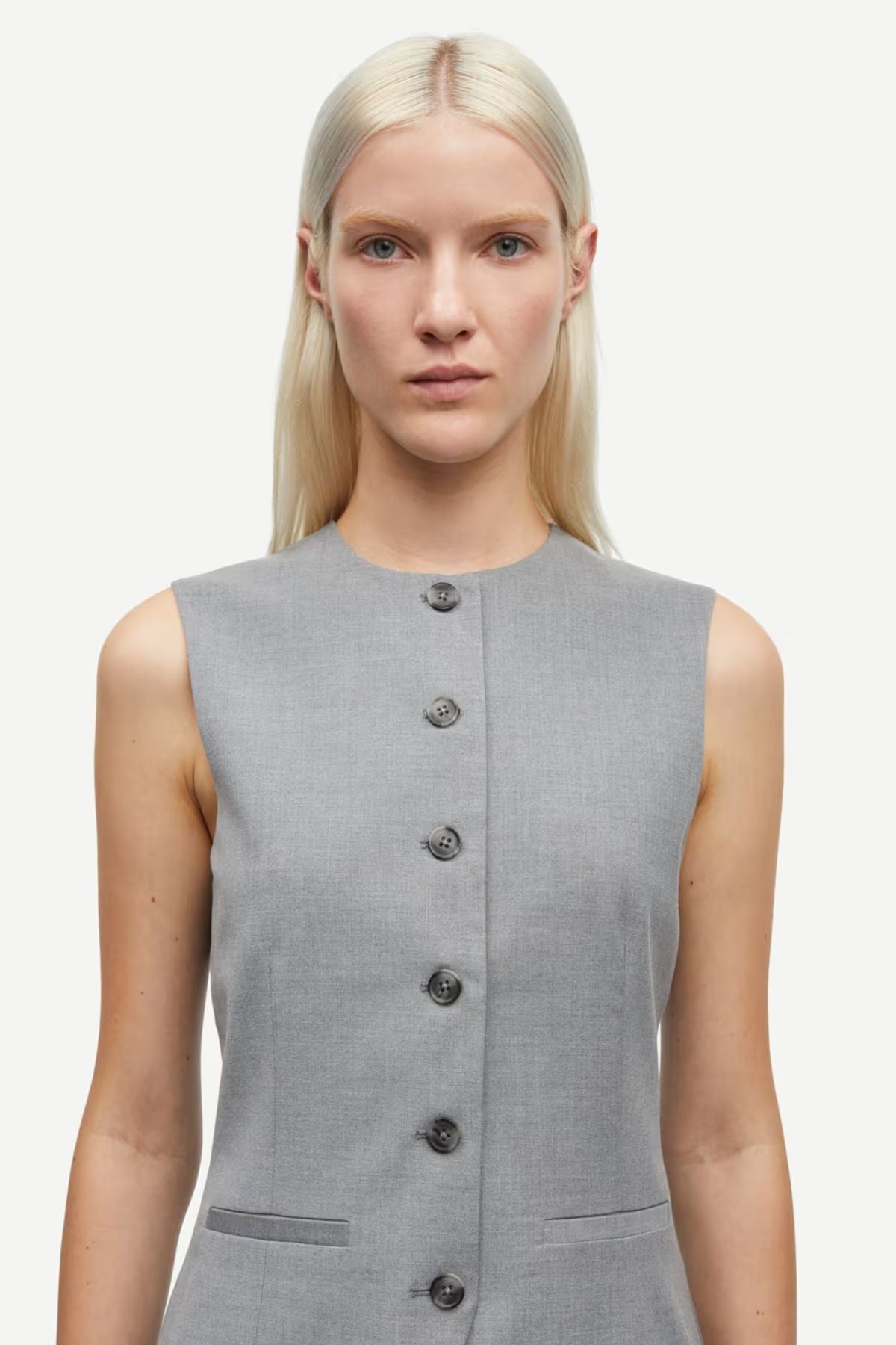 Samsøe Samsøe Saruma Vest - Grey Melange