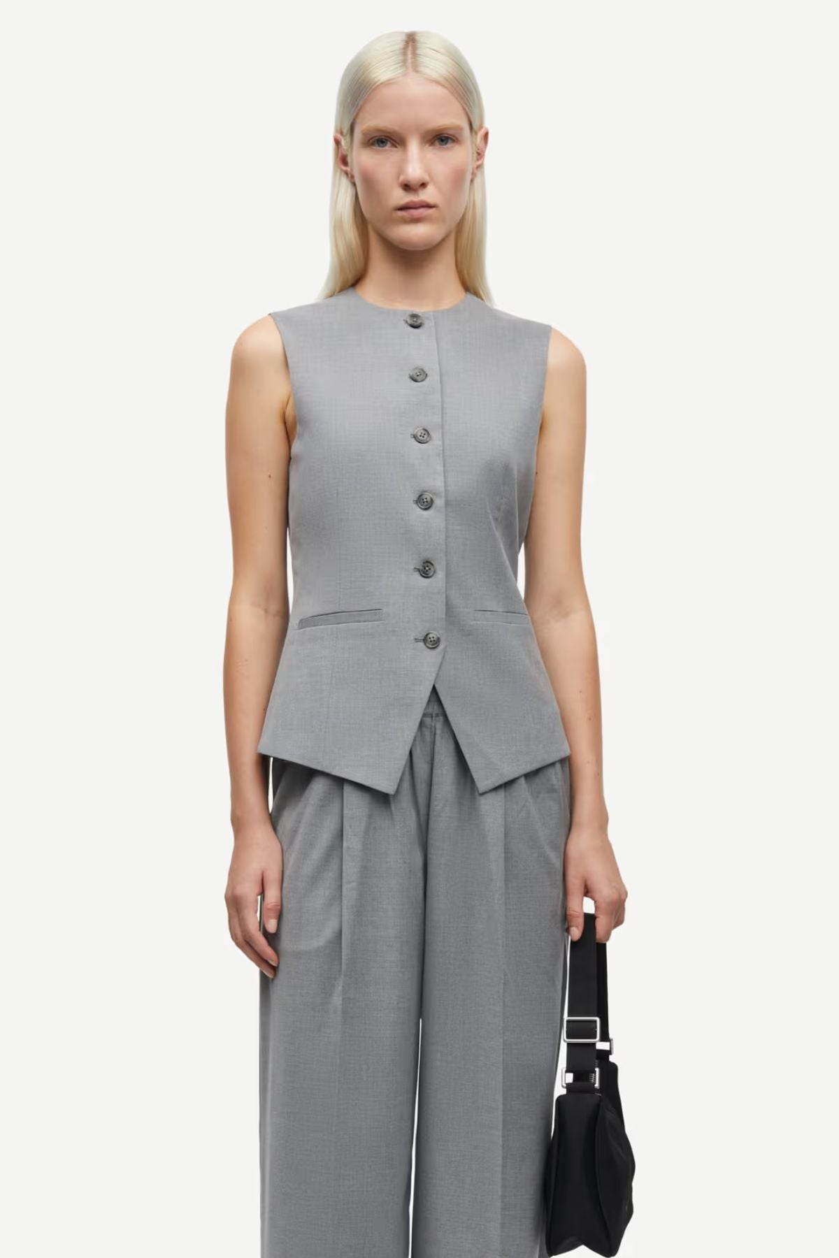 Samsøe Samsøe Saruma Vest - Grey Melange