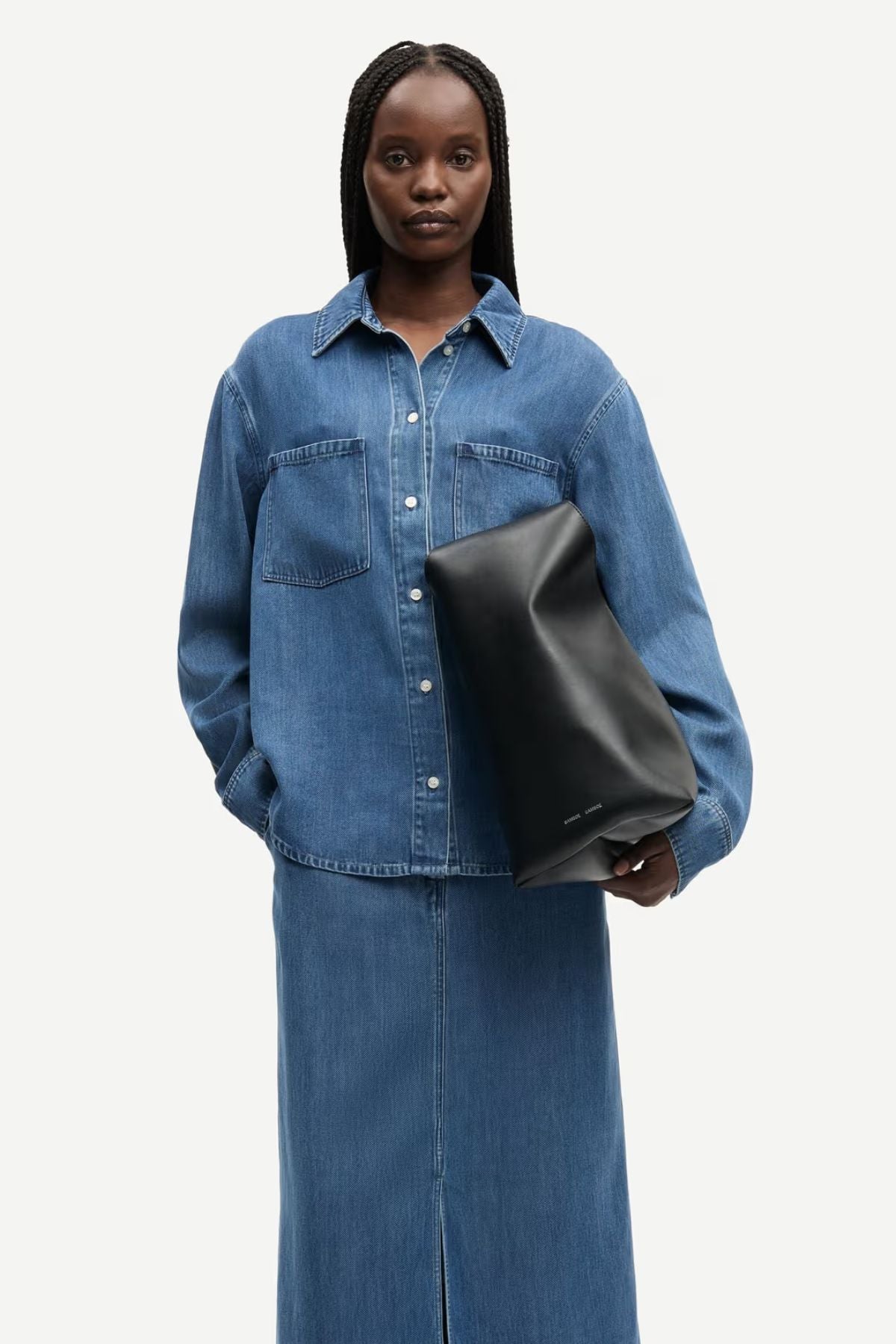 Samsøe Samsøe Satove Skirt - Med Blue