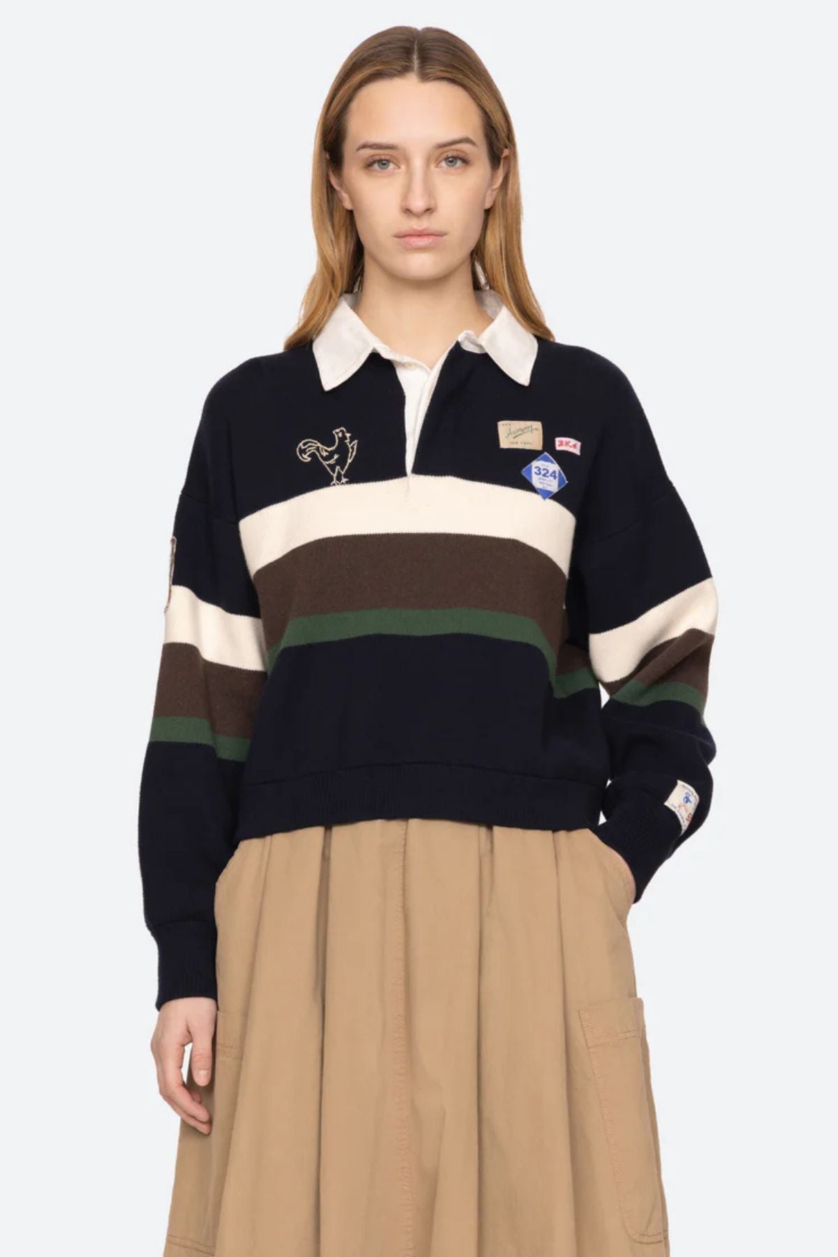 Sea NY Arther Varsity Rugby Shirt - Multi