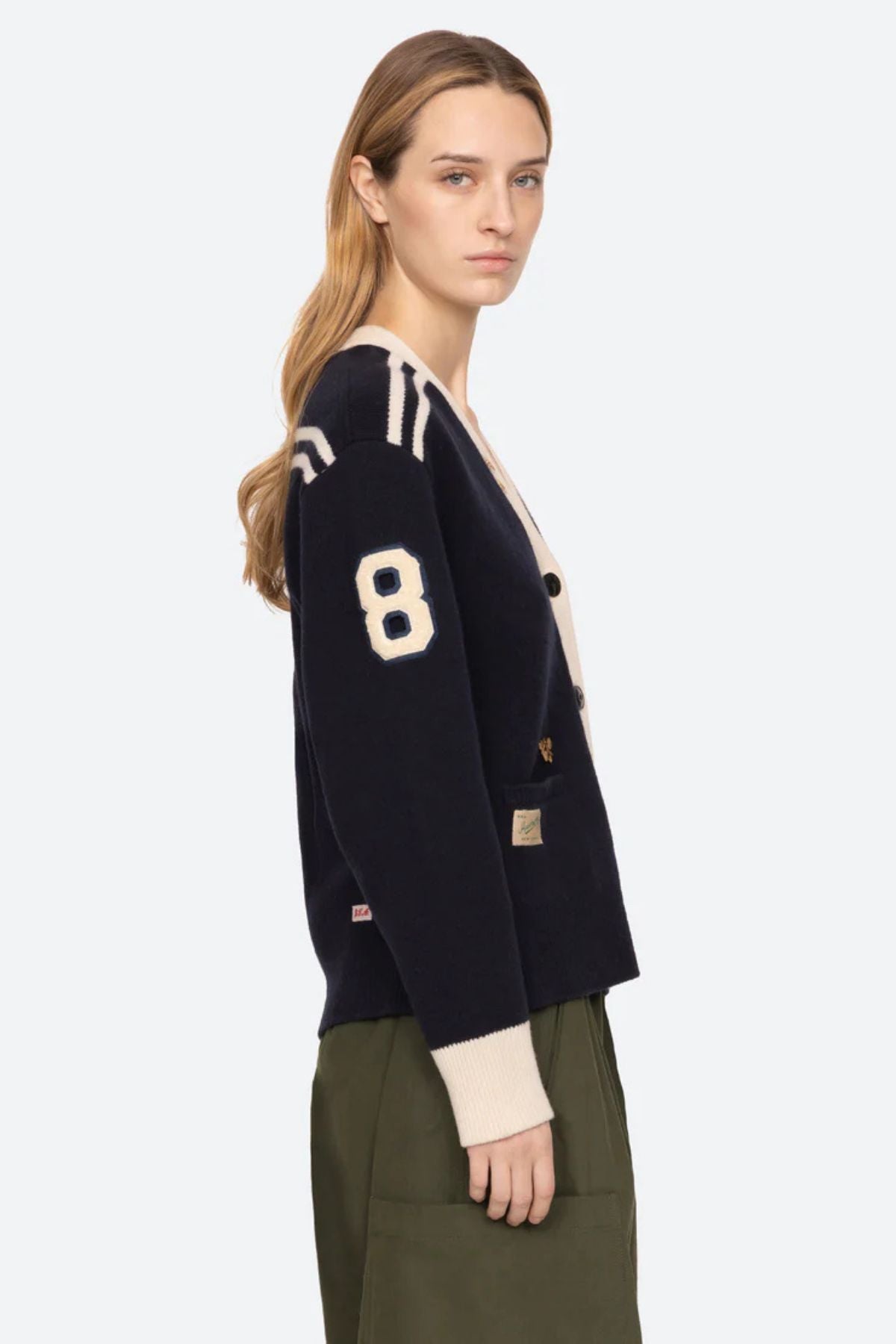 Sea NY Arther Varsity Cardigan - Navy