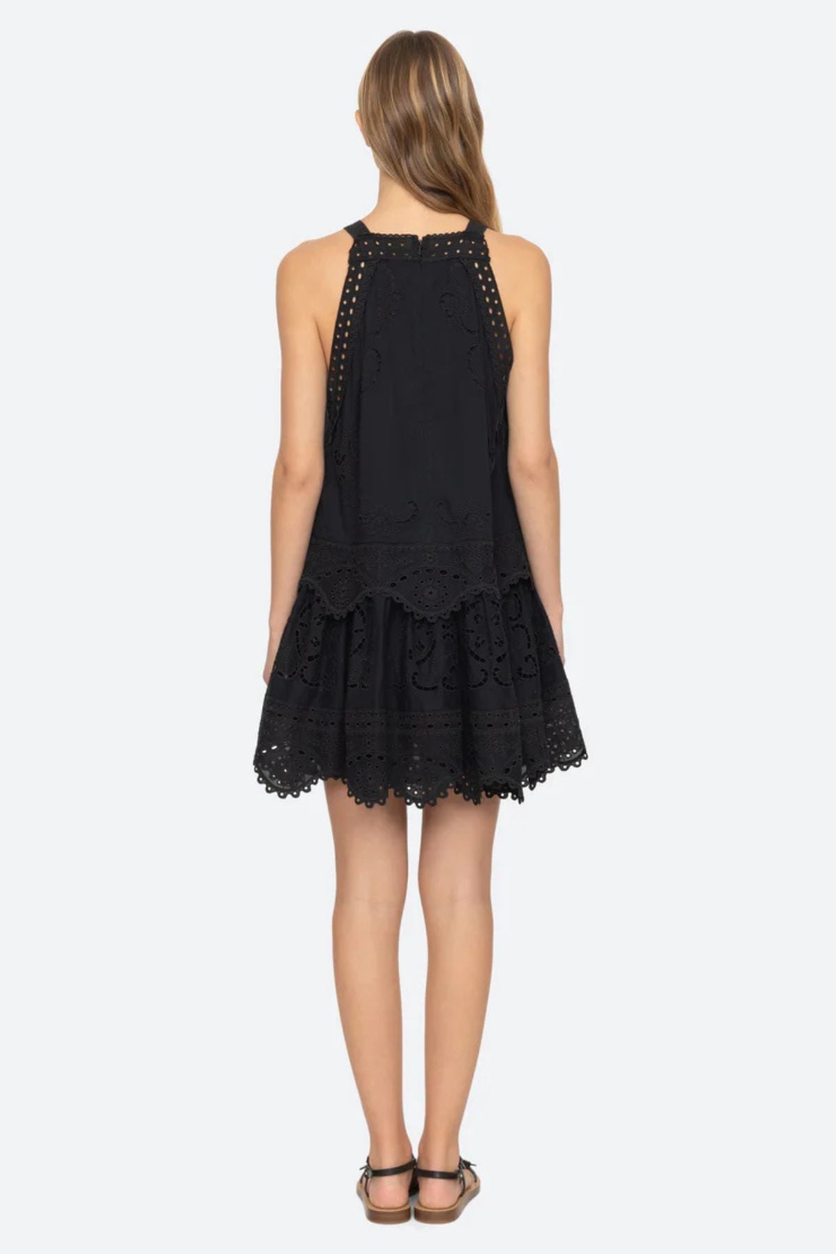 Sea NY Dahlia Eyelet Tank Dress - Black
