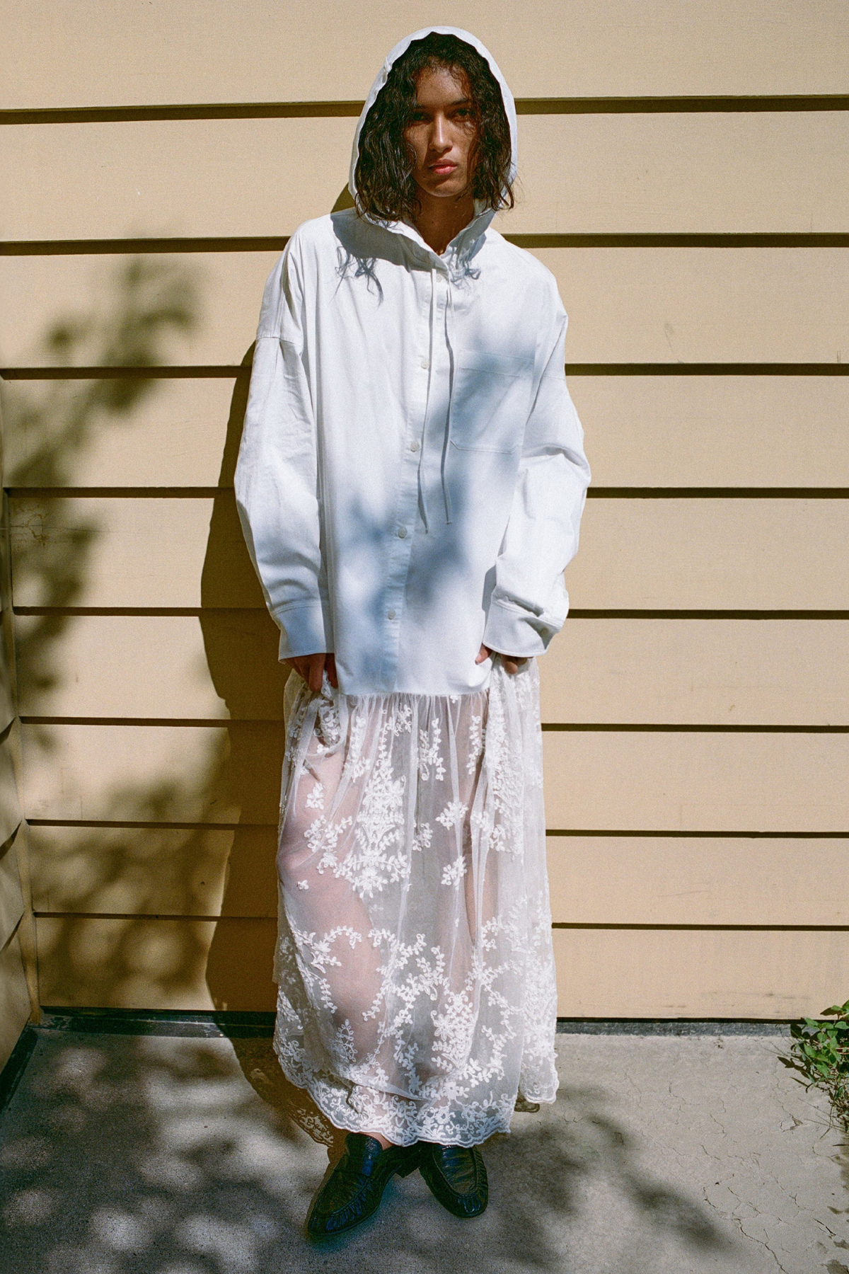 Sea NY Marja Embroidery Hoodie Dress - Pearl