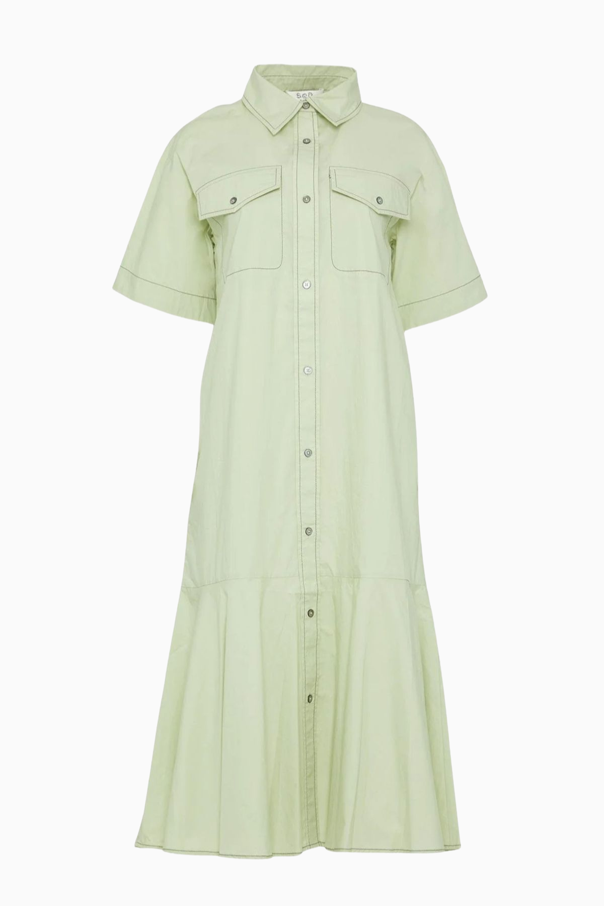 Sea NY Sullivan Midi Shirt Dress - Seafoam