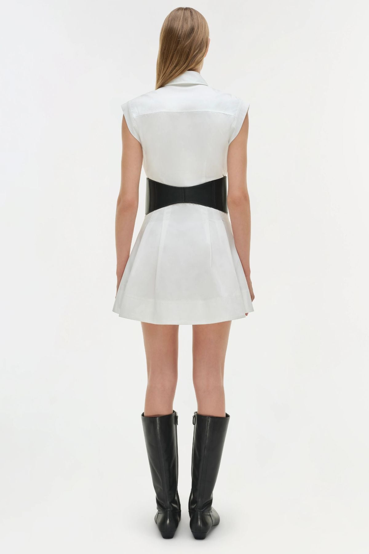Simkhai Adler Belted Dress - White