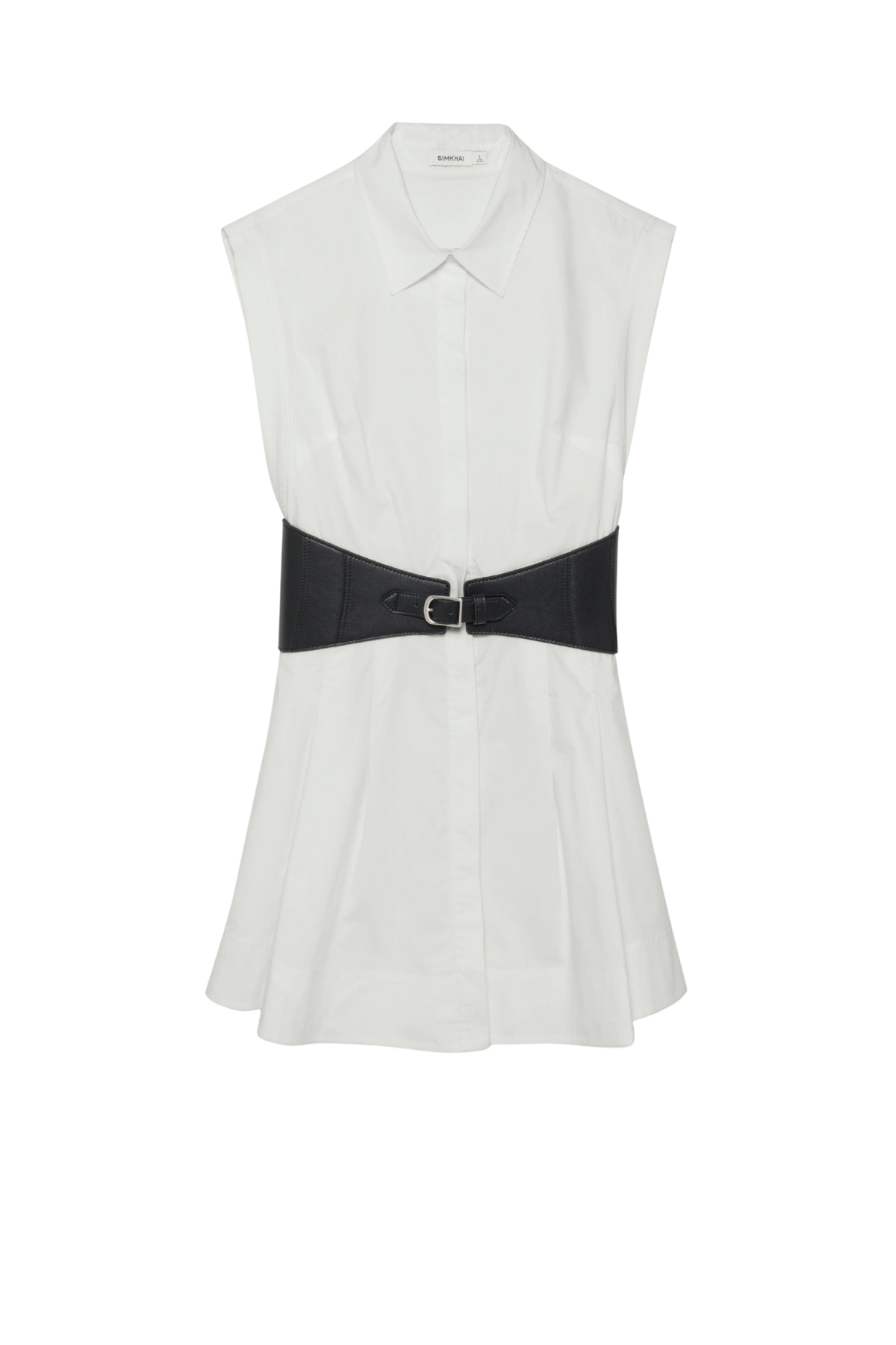 Simkhai Adler Belted Dress - White