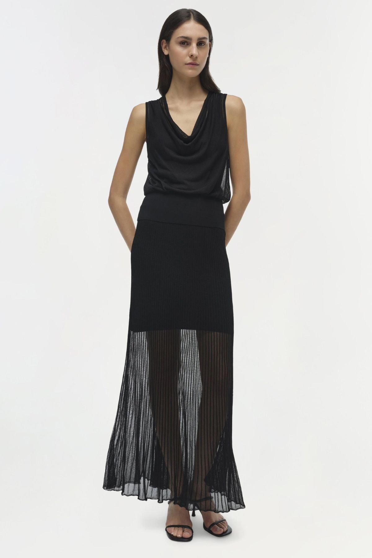 Simkhai Carmina Cowl Tank - Black