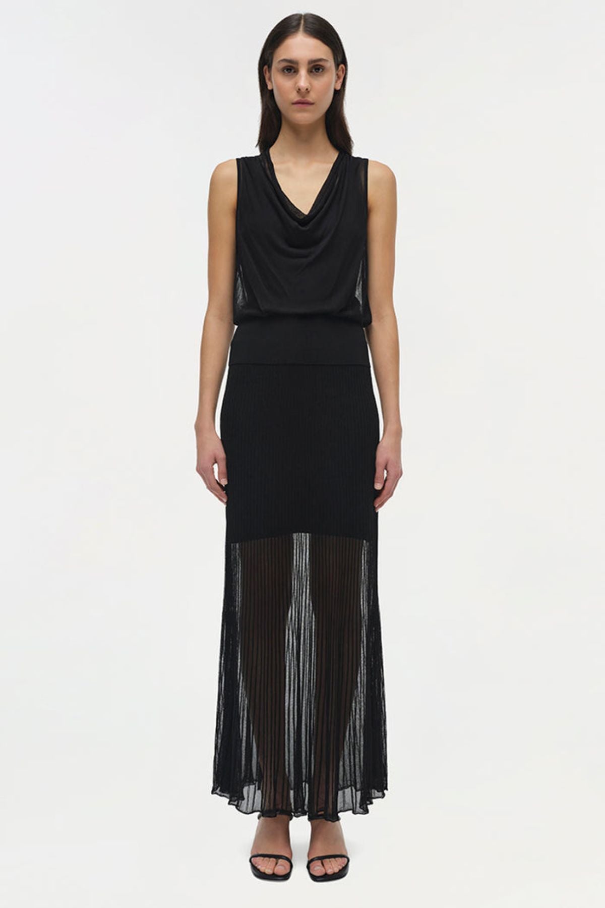 Simkhai Carmina Cowl Tank - Black