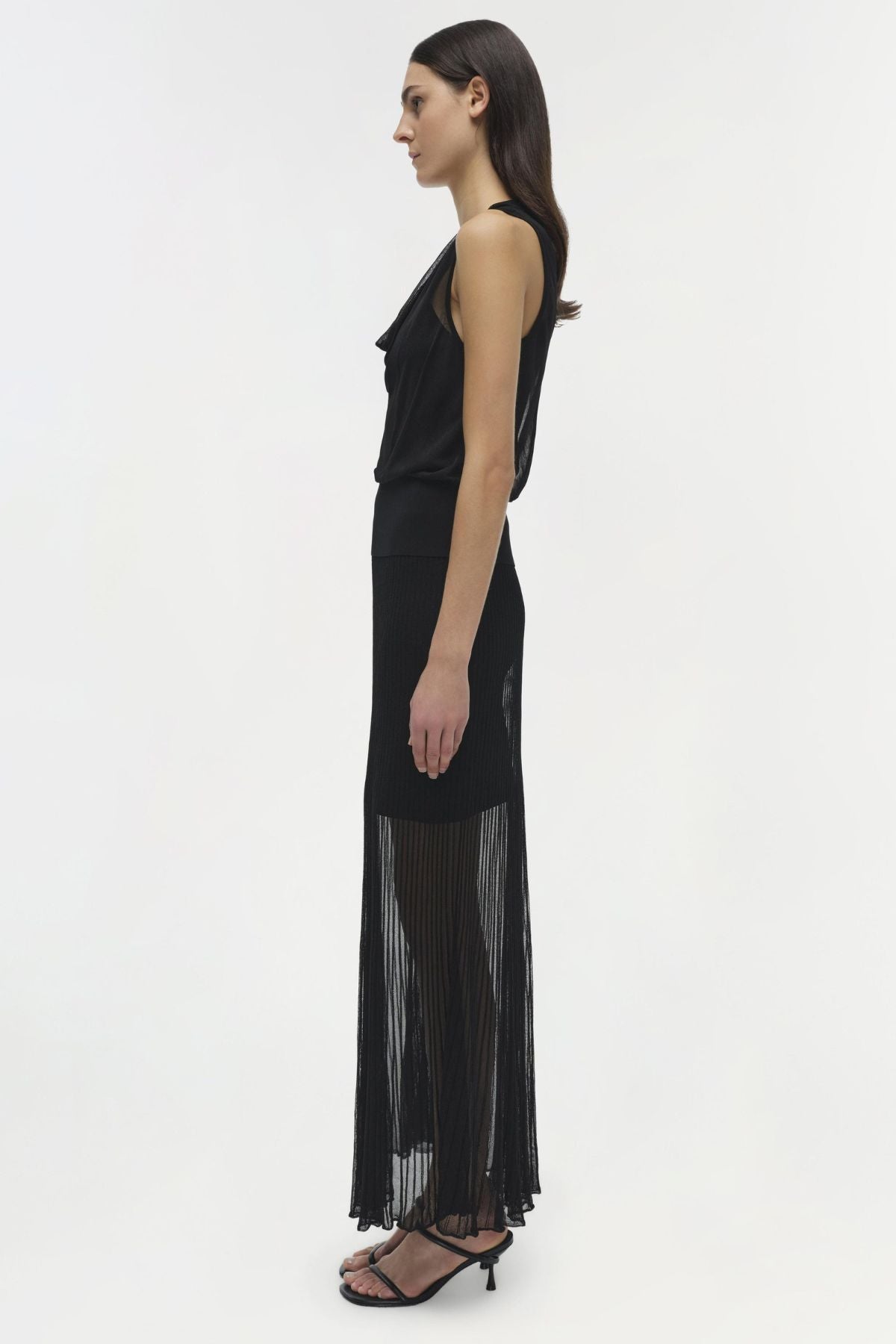 Simkhai Carmina Cowl Tank - Black