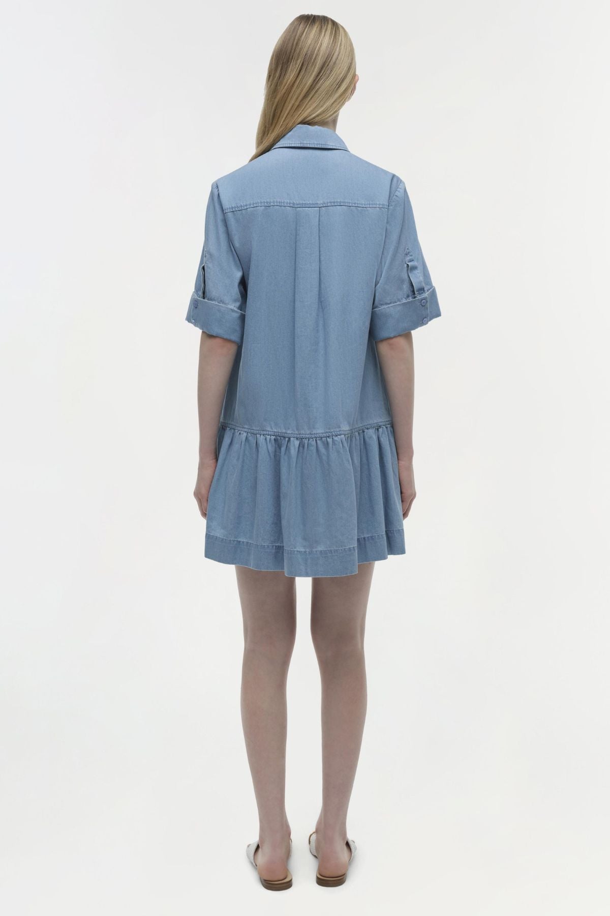 Simkhai Cris Short Sleeve Shirt Dress - Stratus