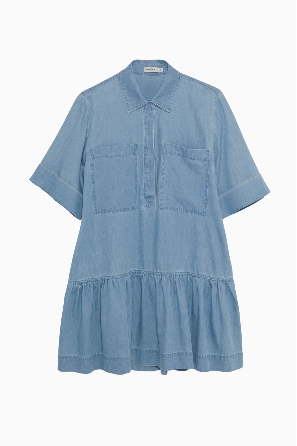 Simkhai Cris Short Sleeve Shirt Dress - Stratus  GRACE Melbourne