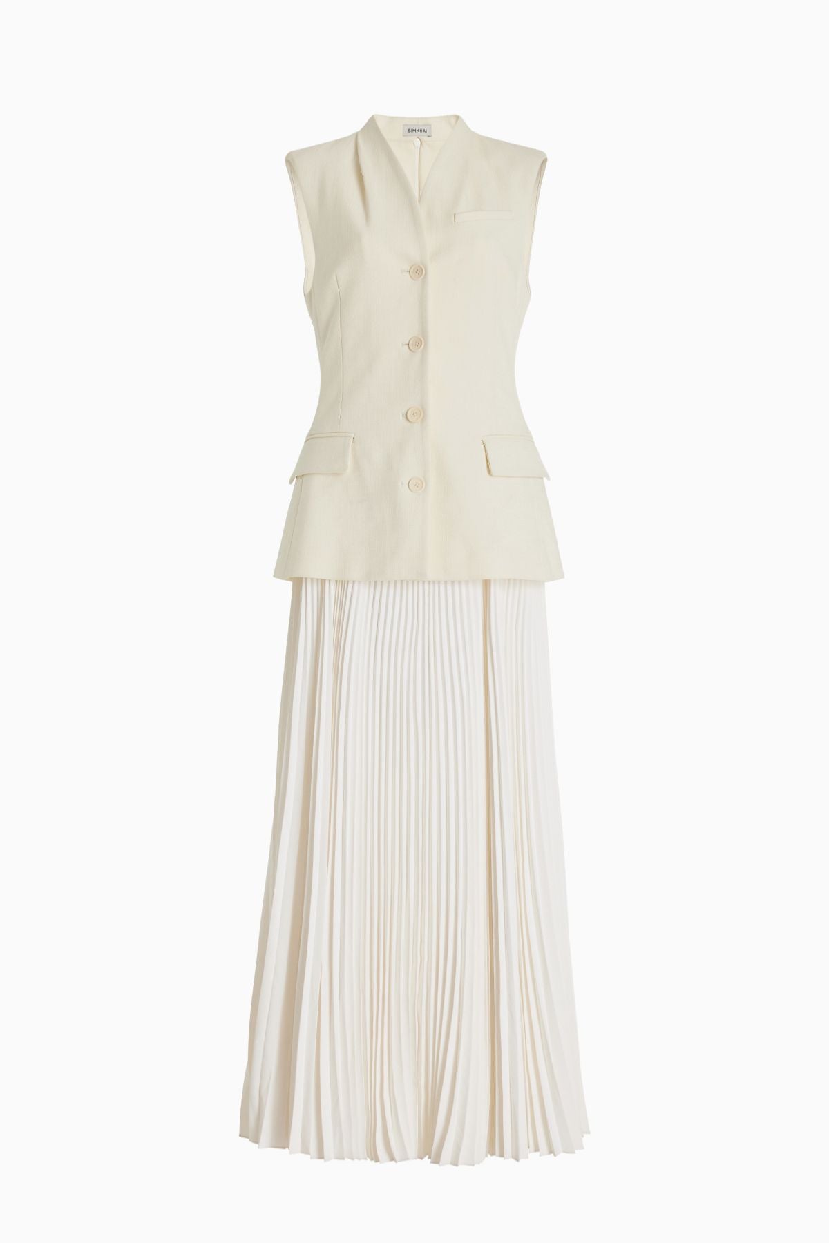 Simkhai Georgina Vest Midi Dress - White