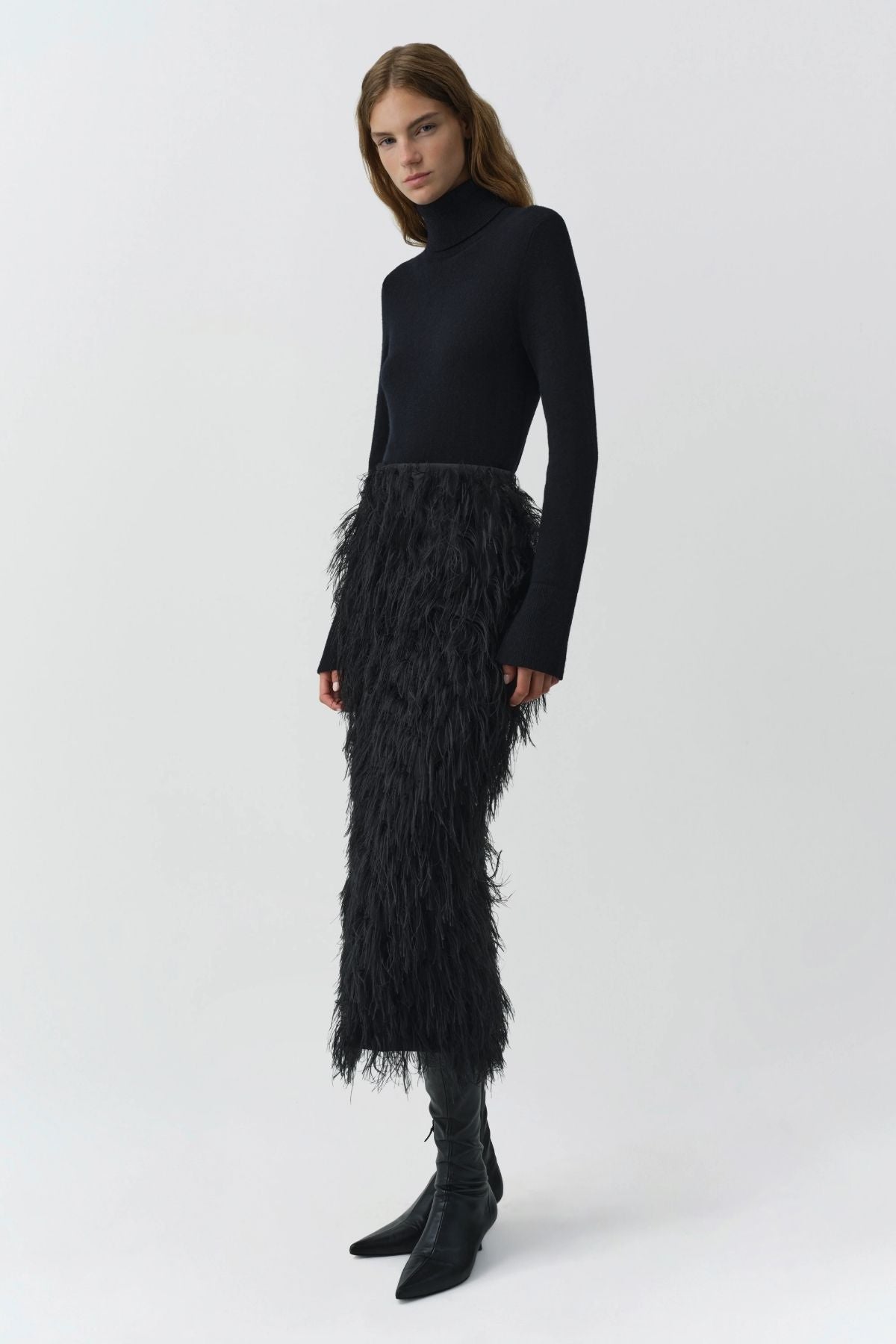 SIMKHAI Jade Midi Skirt - Black