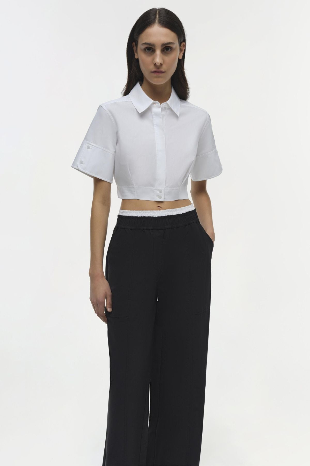 Simkhai Olly Double Waistband Pant - Black Multi