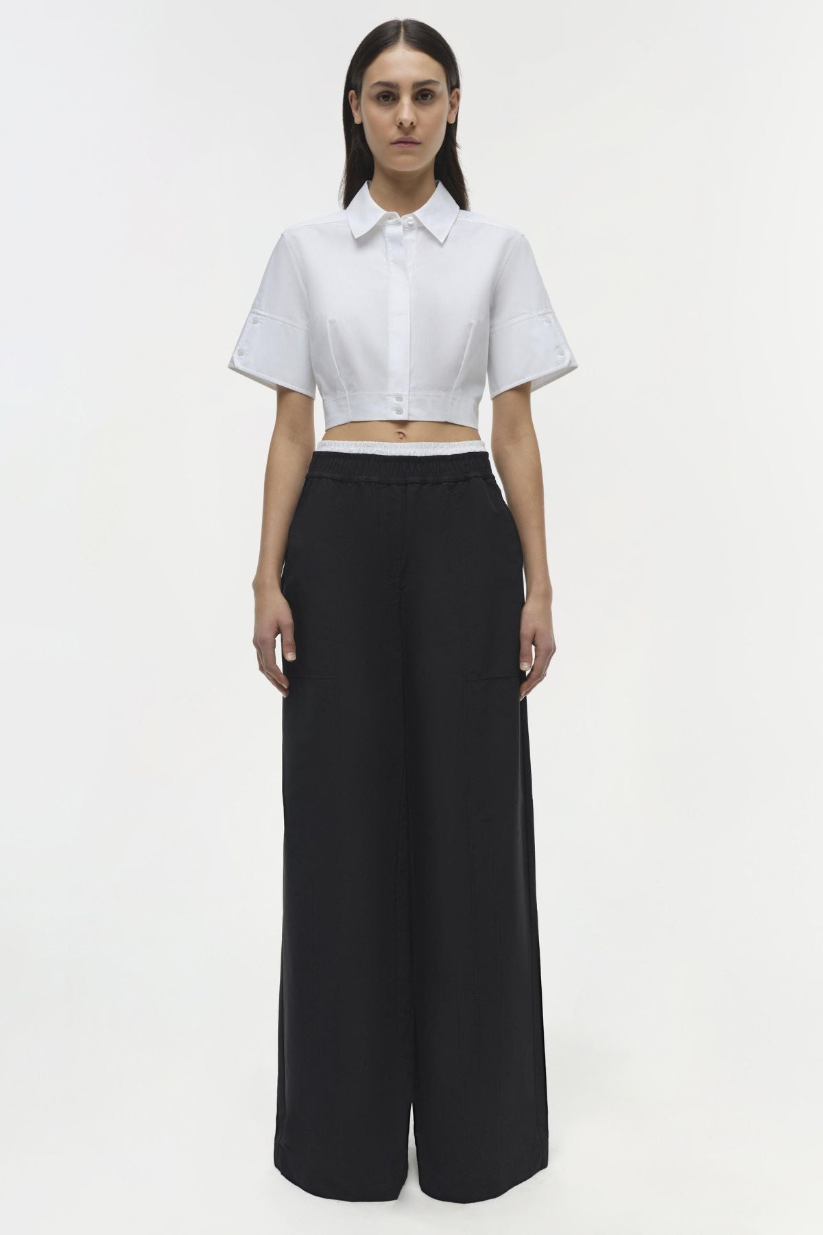 Simkhai Olly Double Waistband Pant - Black Multi